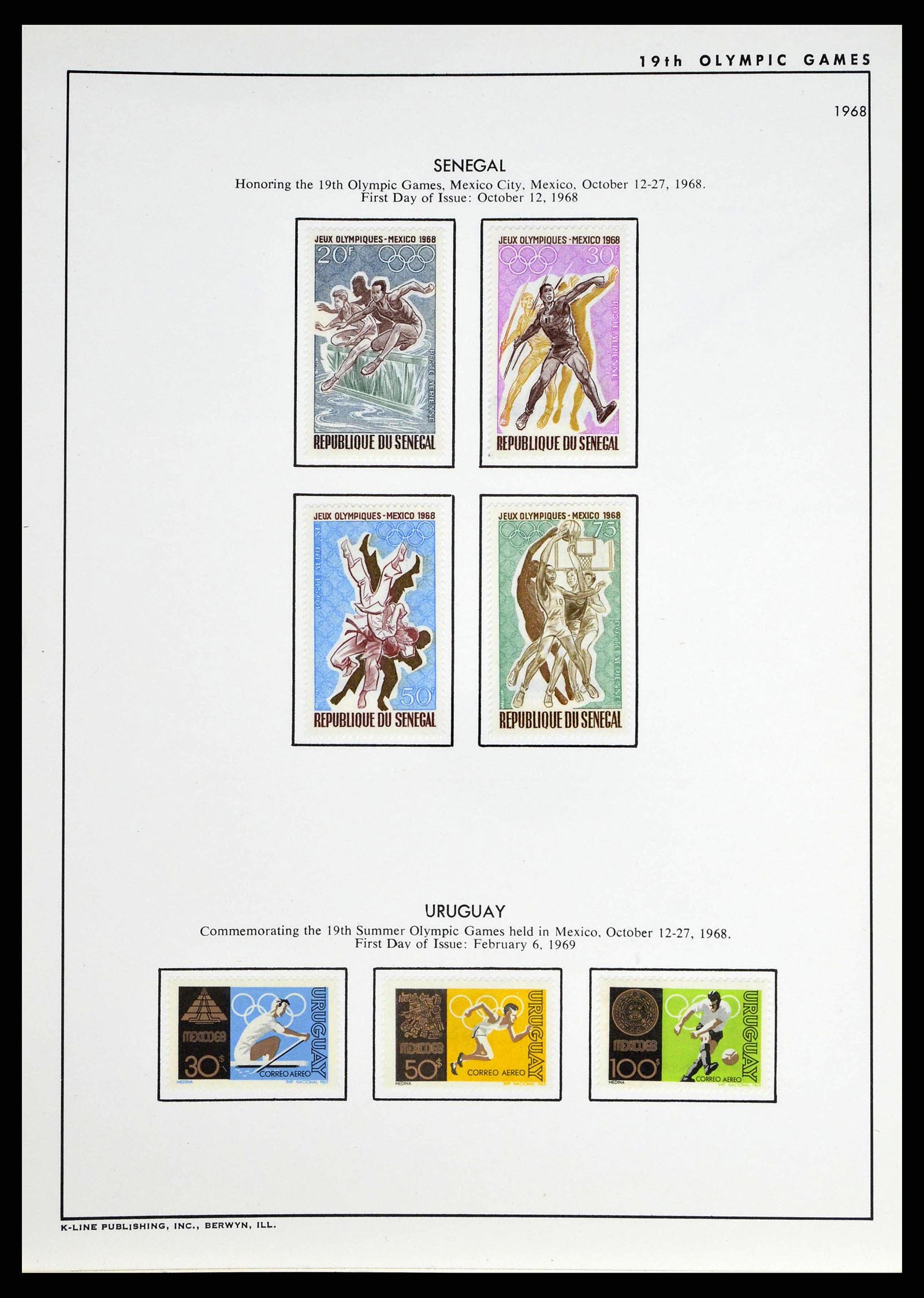 37738 0077 - Stamp collection 37738 Olympic Games 1920-1984.