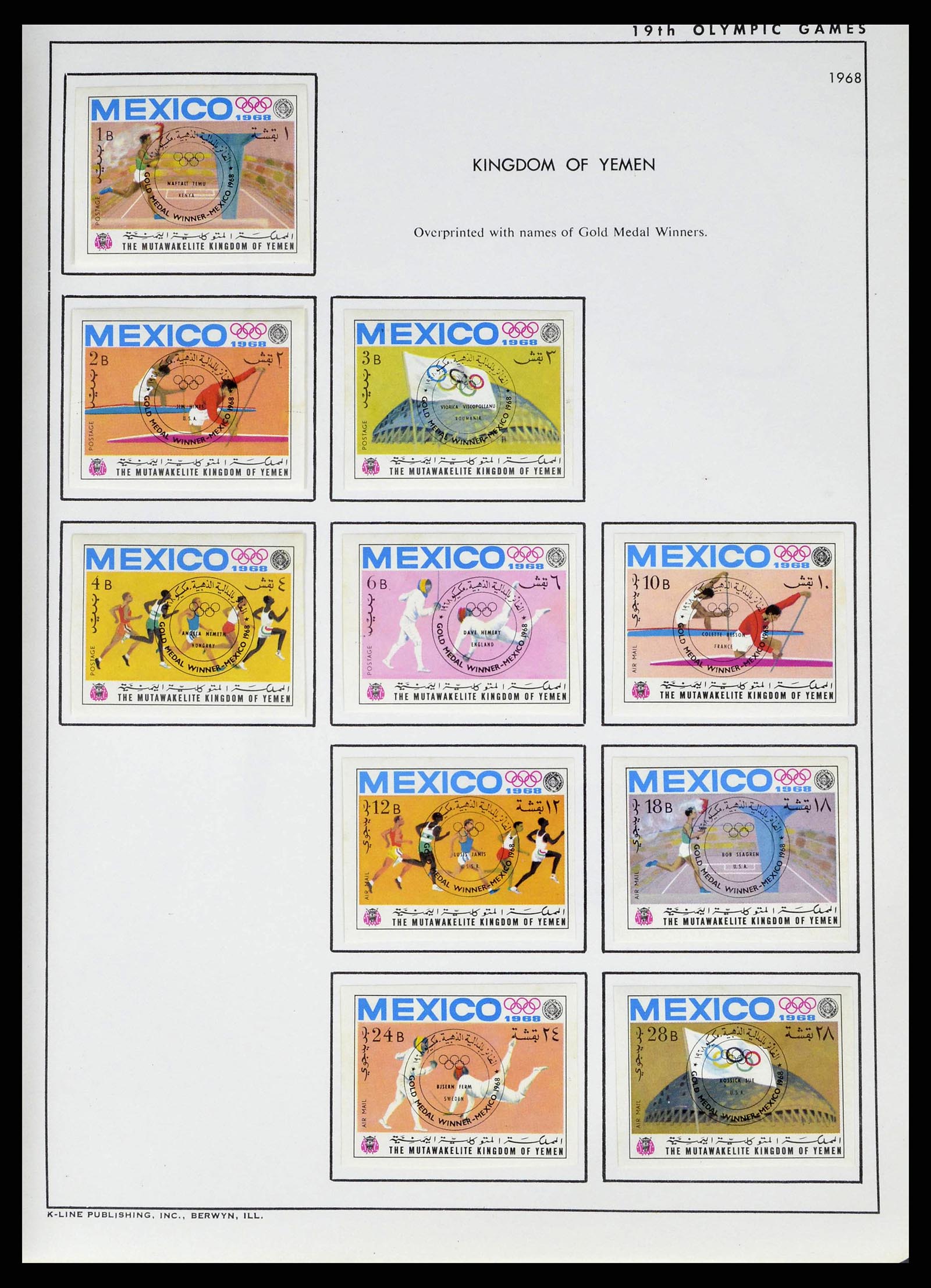 37738 0093 - Stamp collection 37738 Olympic Games 1920-1984.