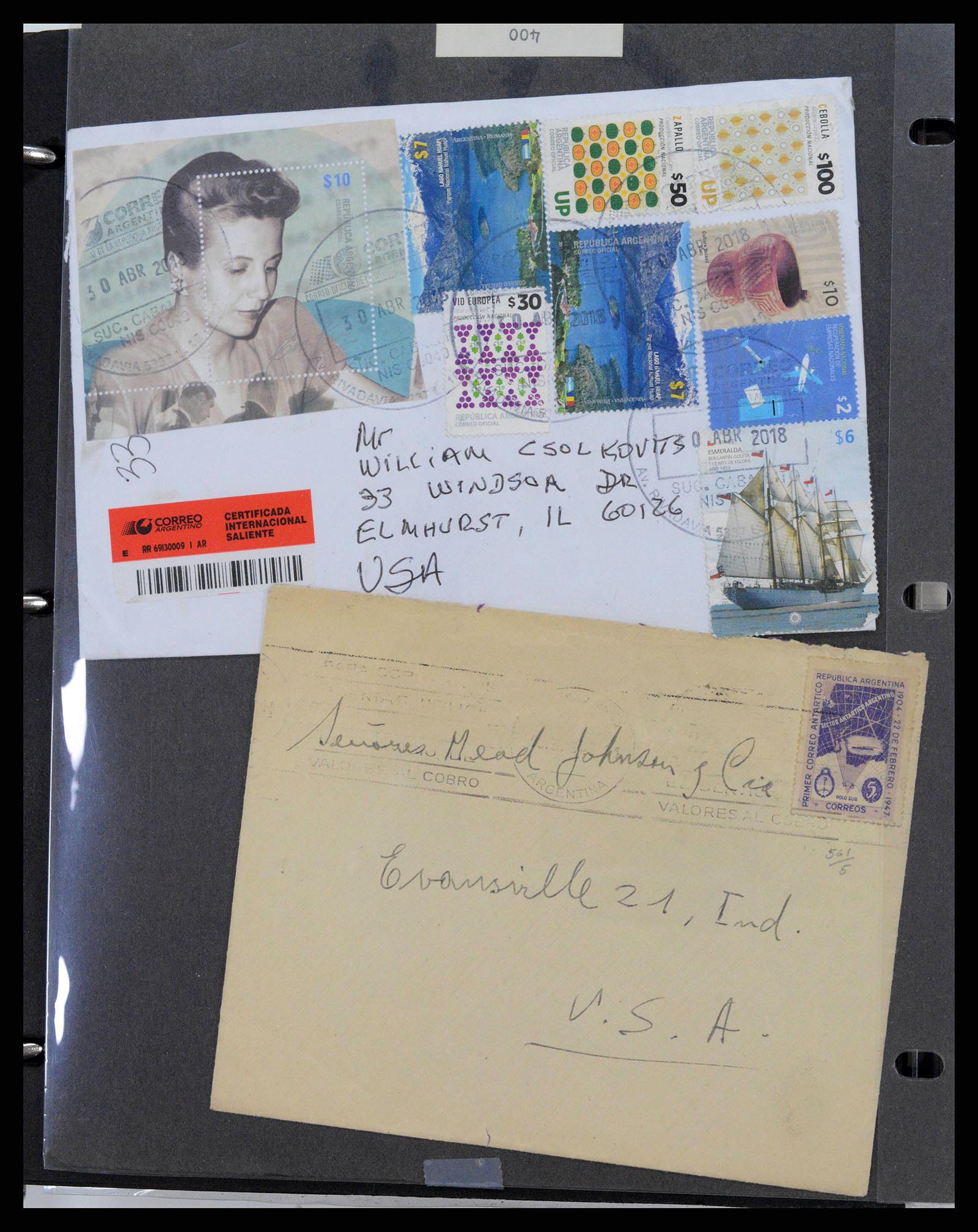 37745 0006 - Postzegelverzameling 37745 Argentinië brieven 1851-1986.