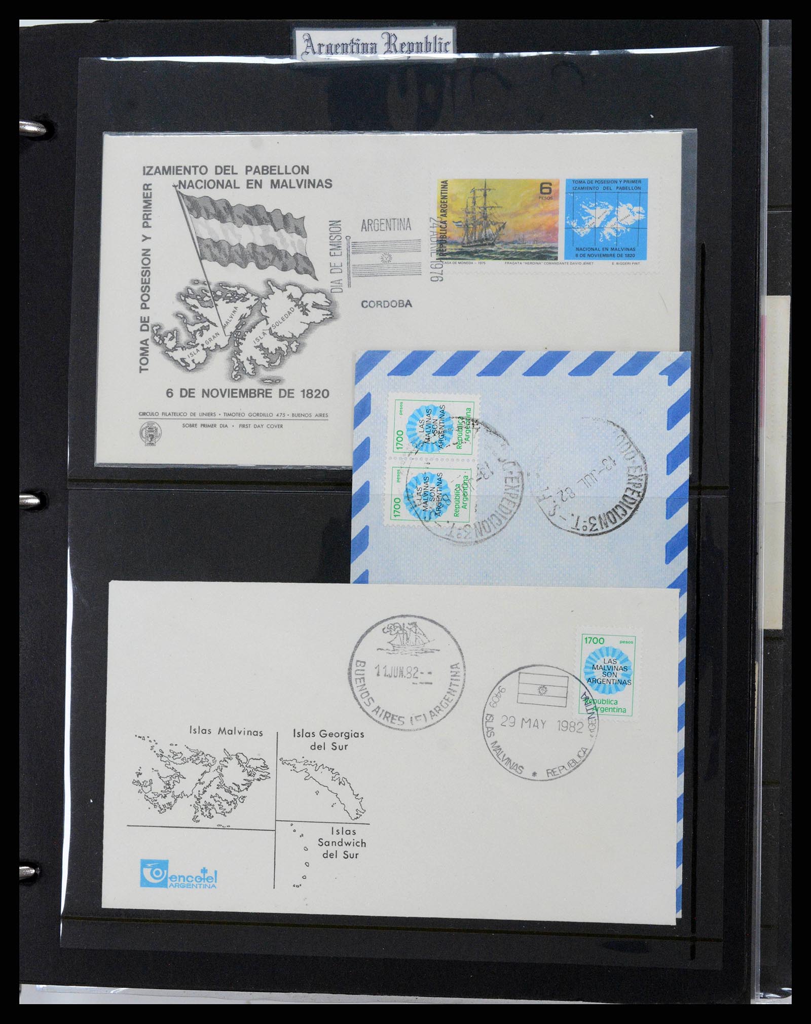 37745 0007 - Postzegelverzameling 37745 Argentinië brieven 1851-1986.