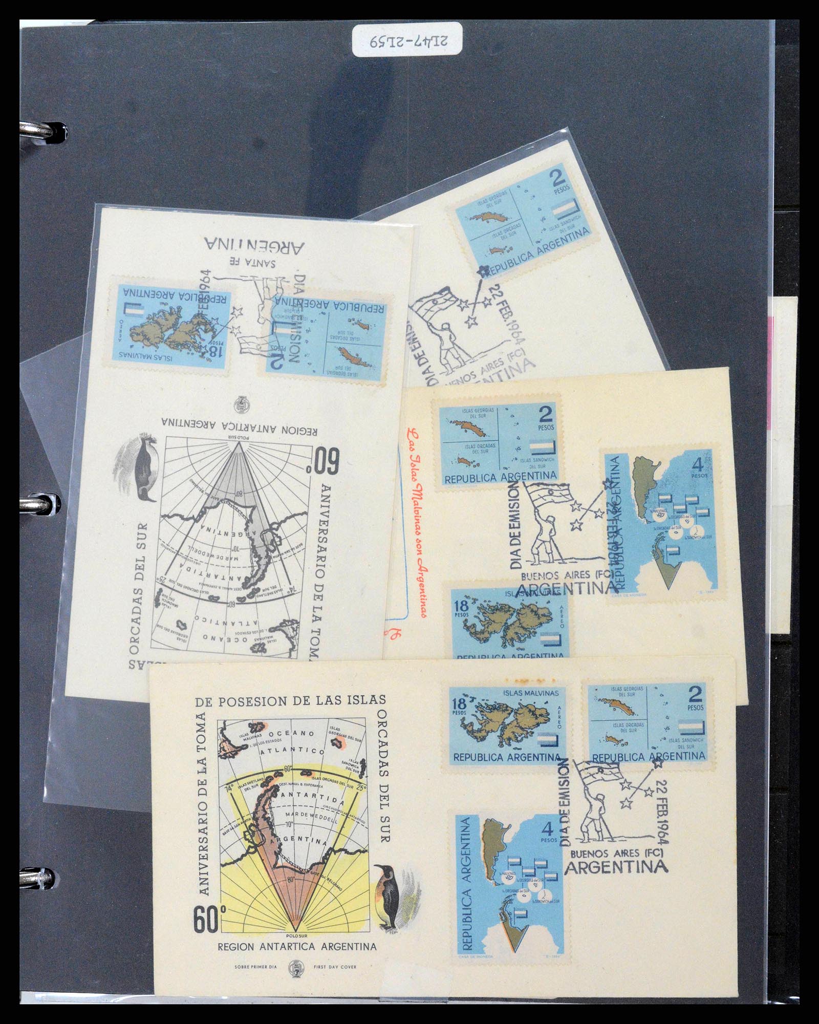 37745 0011 - Postzegelverzameling 37745 Argentinië brieven 1851-1986.