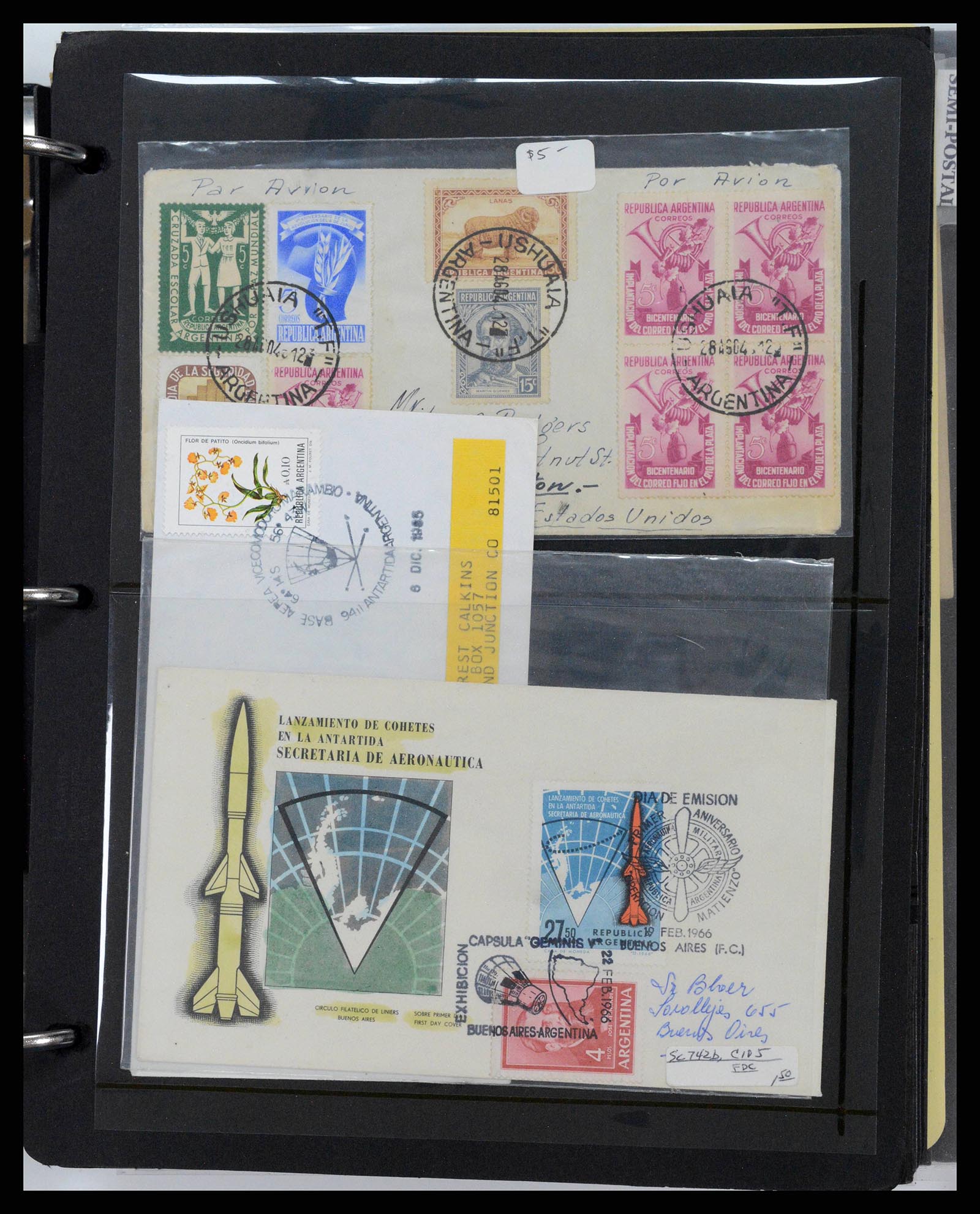 37745 0021 - Stamp collection 37745 Argentina covers 1851-1986.