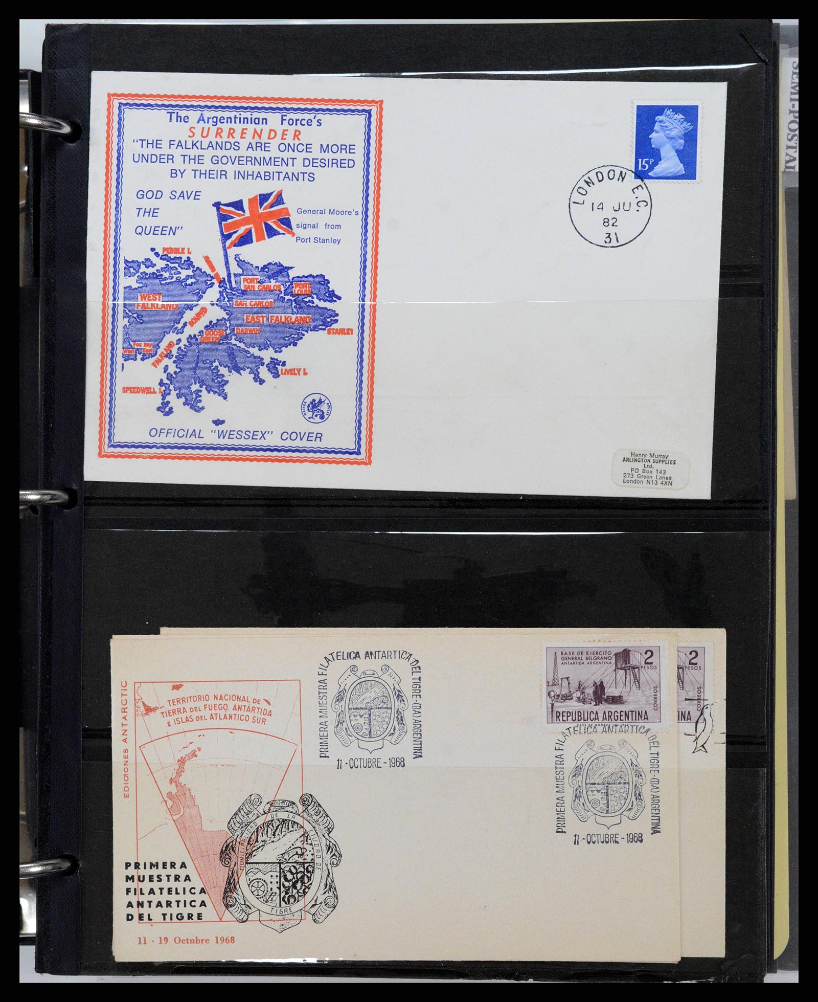 37745 0022 - Stamp collection 37745 Argentina covers 1851-1986.
