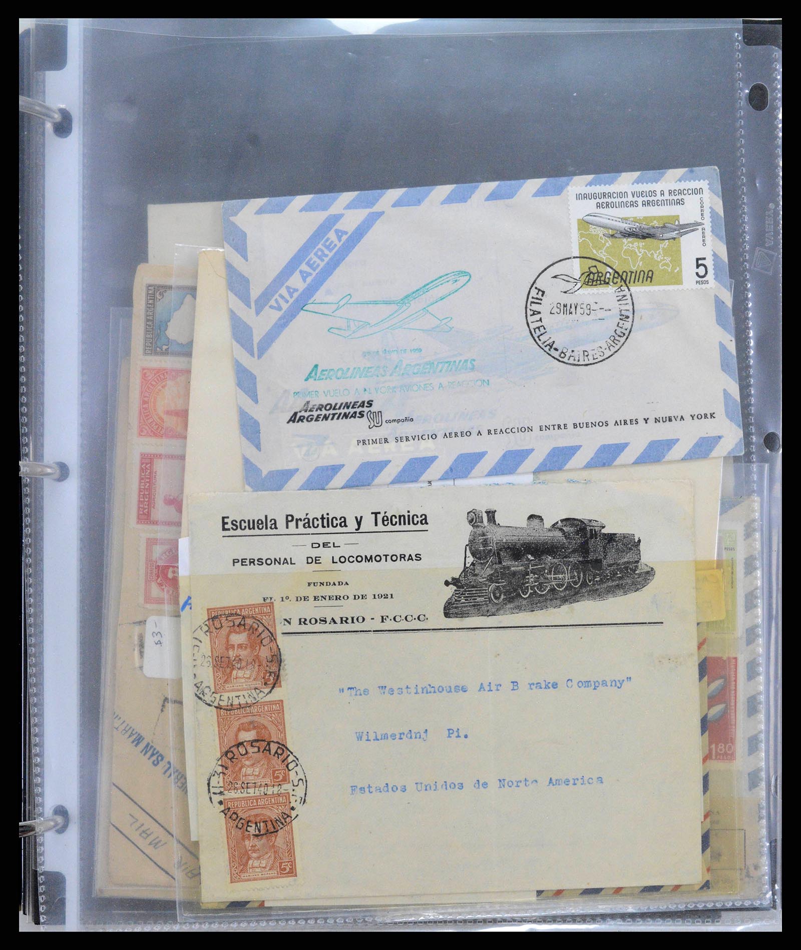 37745 0041 - Postzegelverzameling 37745 Argentinië brieven 1851-1986.