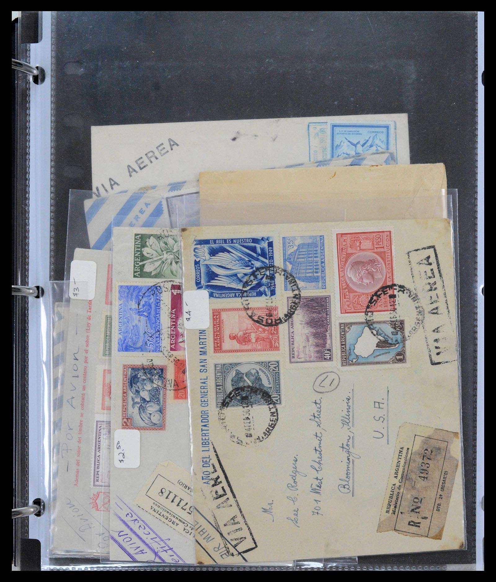 37745 0043 - Postzegelverzameling 37745 Argentinië brieven 1851-1986.