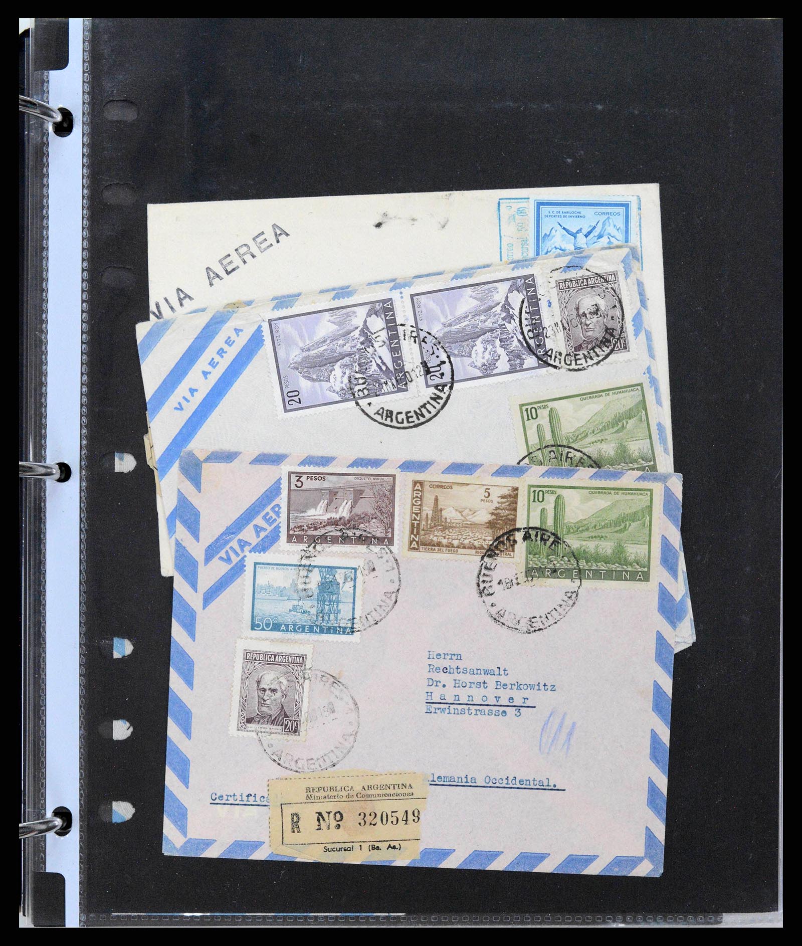 37745 0044 - Postzegelverzameling 37745 Argentinië brieven 1851-1986.