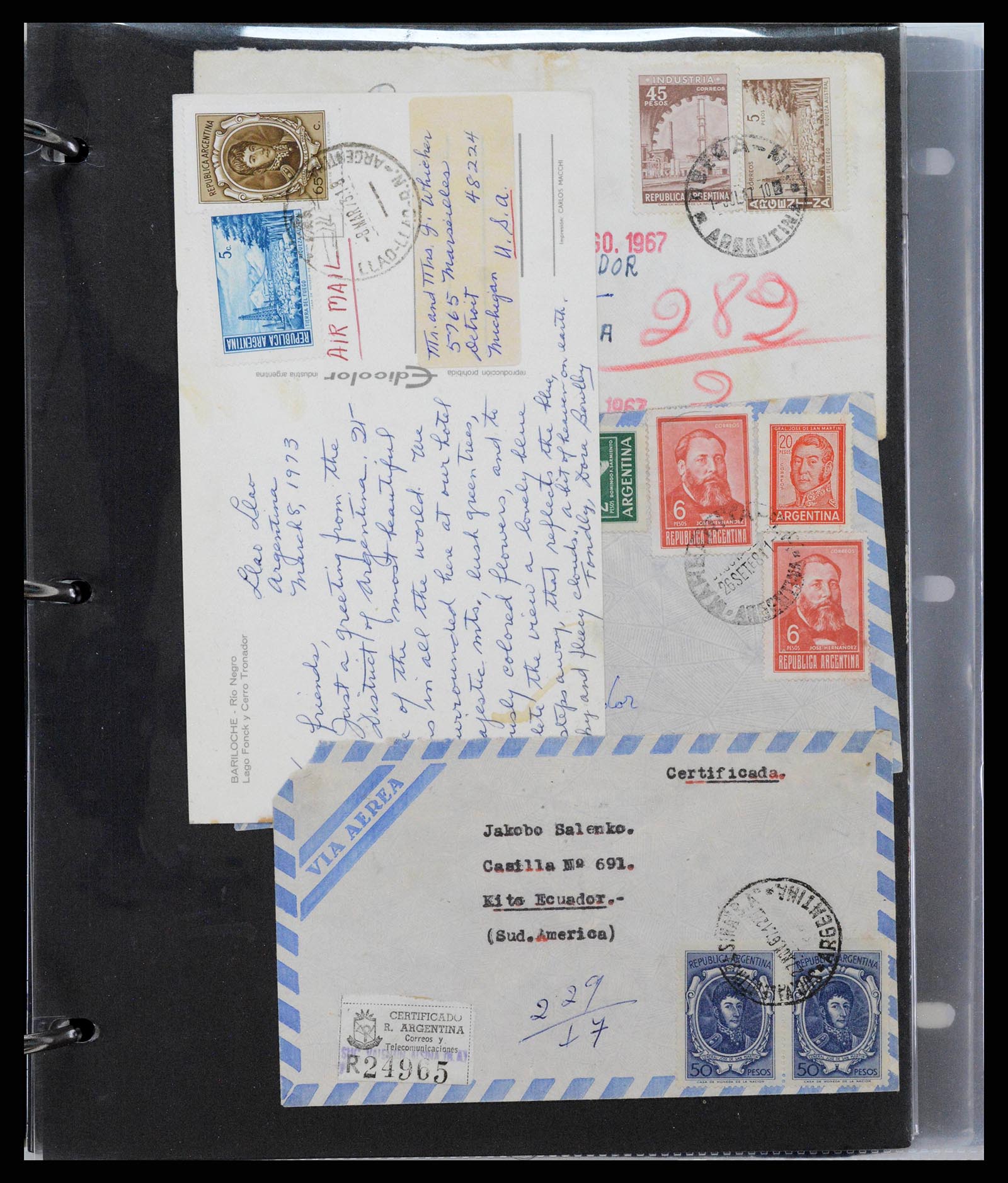 37745 0046 - Postzegelverzameling 37745 Argentinië brieven 1851-1986.