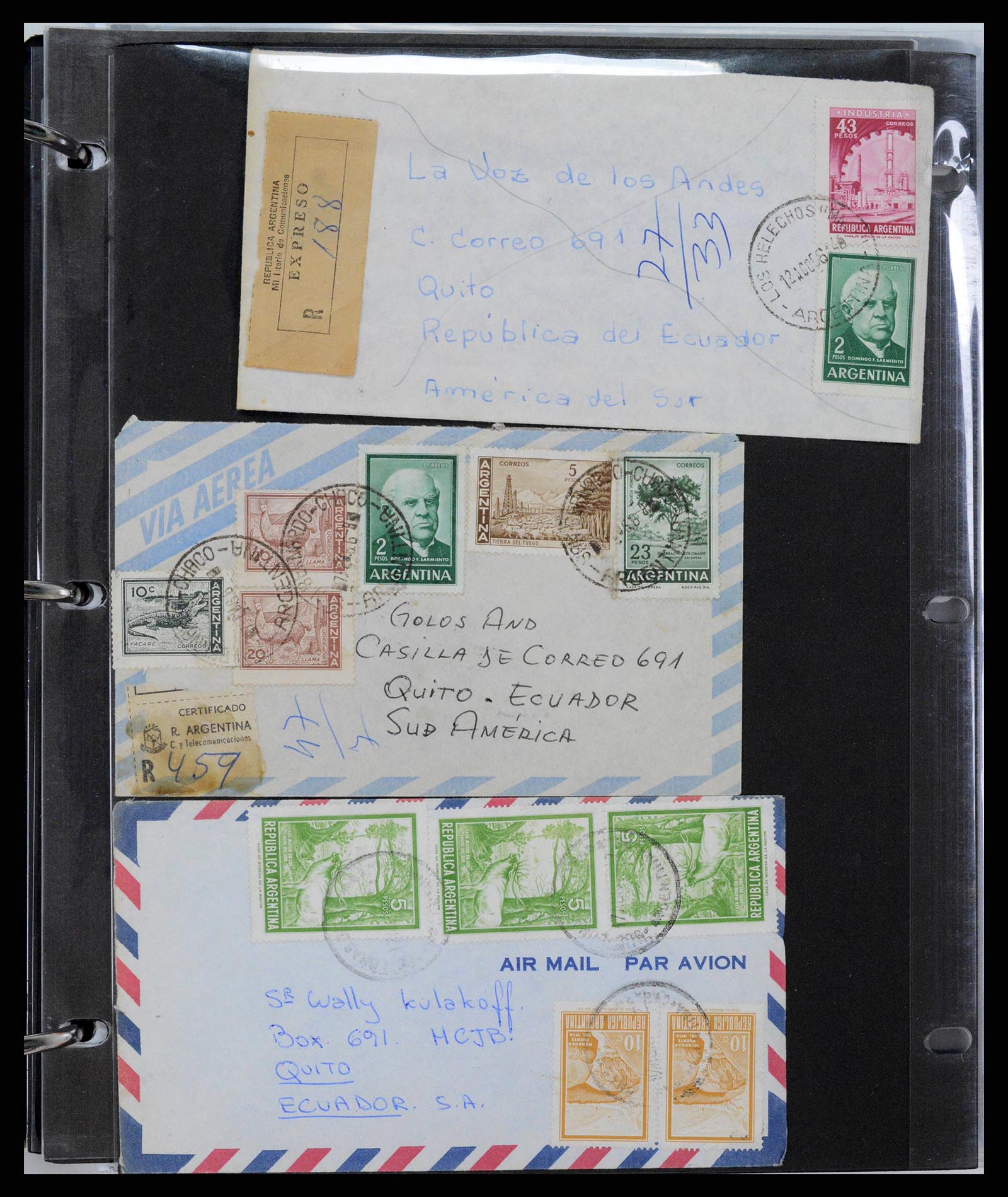37745 0047 - Postzegelverzameling 37745 Argentinië brieven 1851-1986.