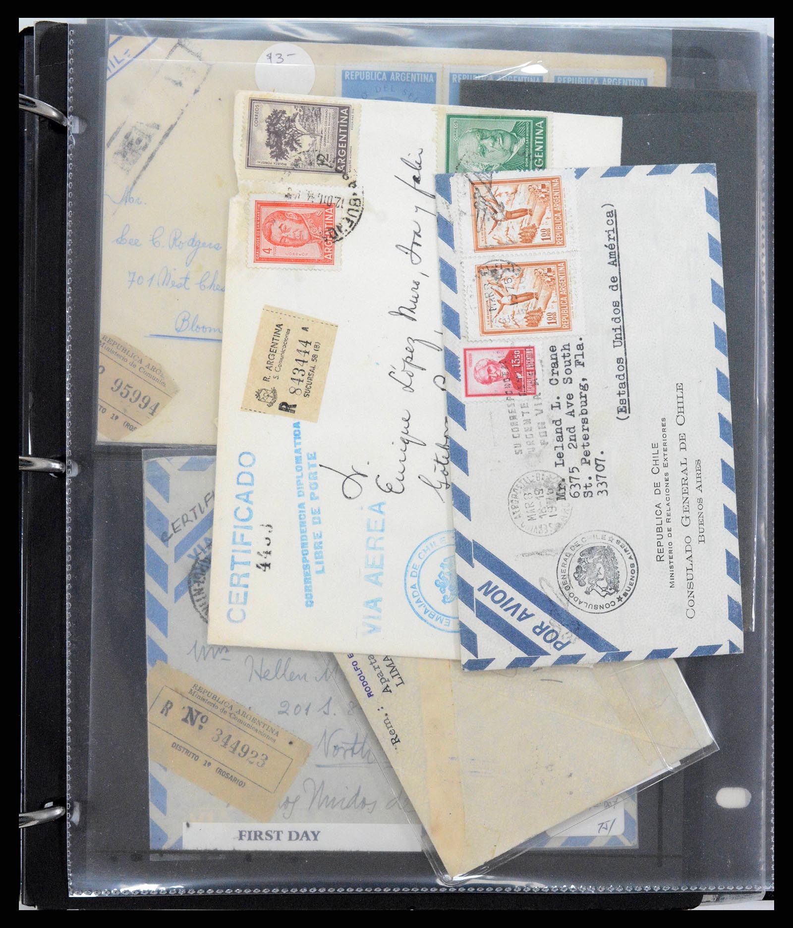 37745 0052 - Postzegelverzameling 37745 Argentinië brieven 1851-1986.