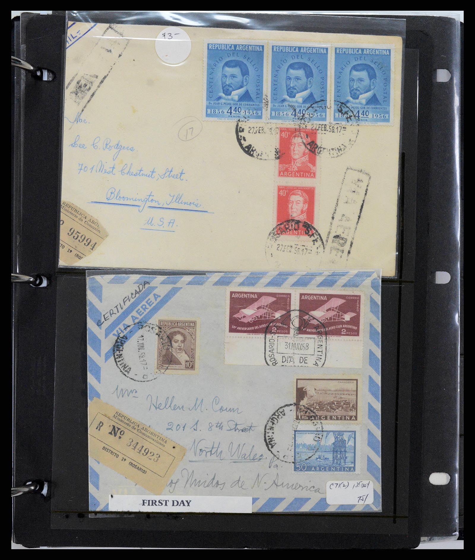 37745 0053 - Stamp collection 37745 Argentina covers 1851-1986.
