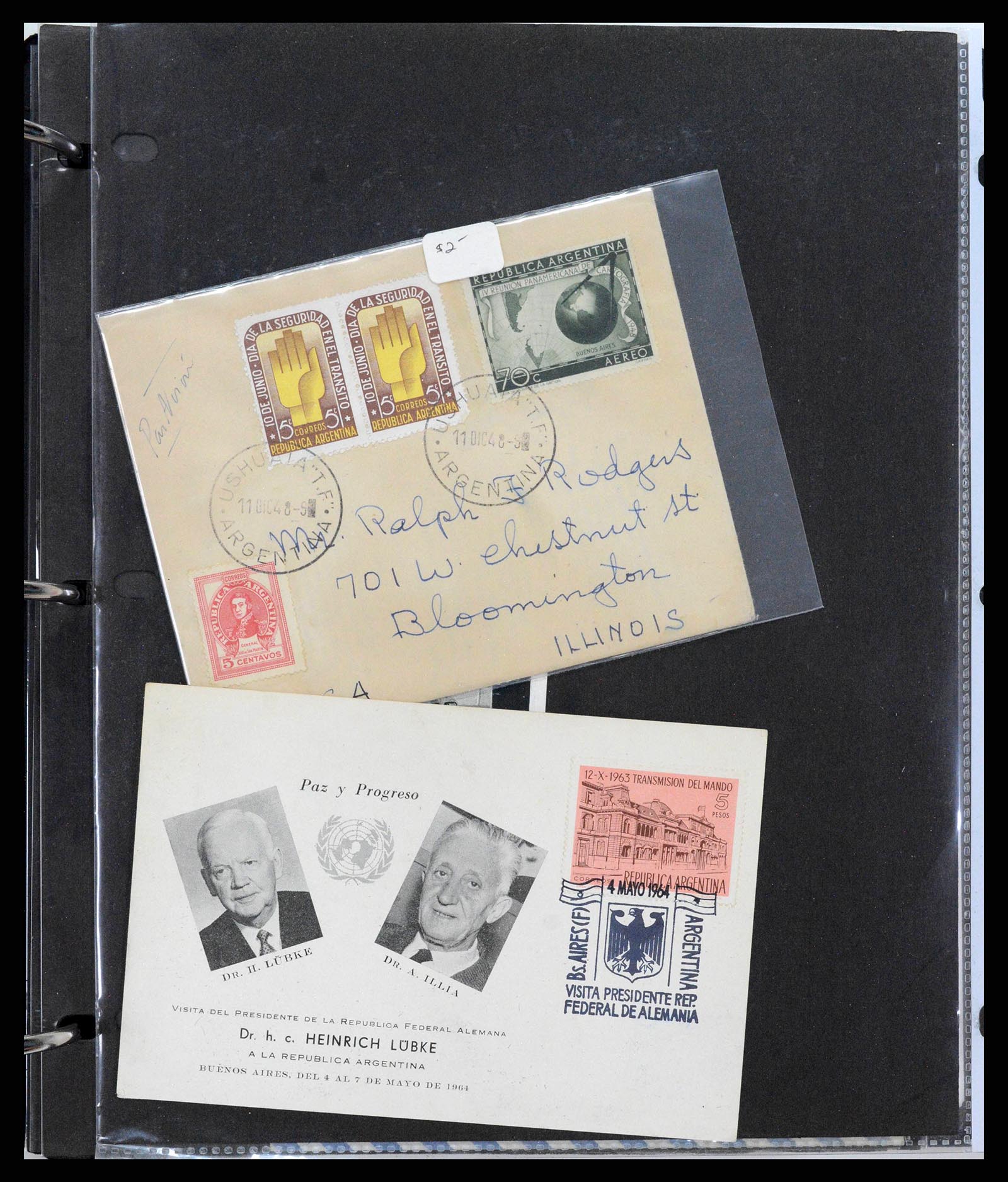 37745 0055 - Postzegelverzameling 37745 Argentinië brieven 1851-1986.