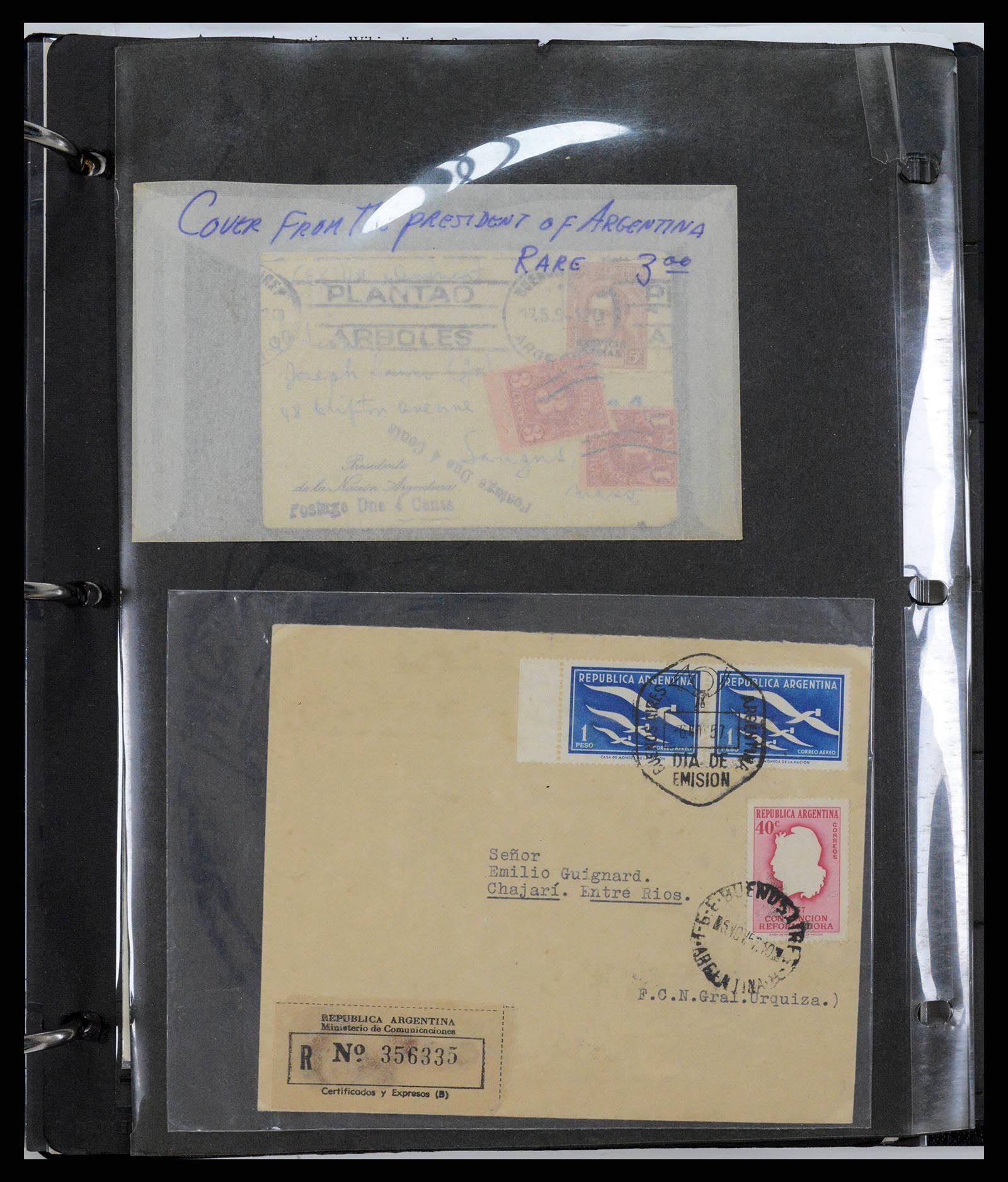 37745 0059 - Postzegelverzameling 37745 Argentinië brieven 1851-1986.