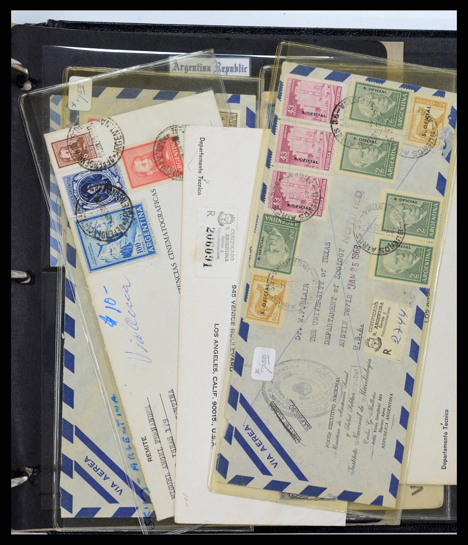 37745 0075 - Stamp collection 37745 Argentina covers 1851-1986.