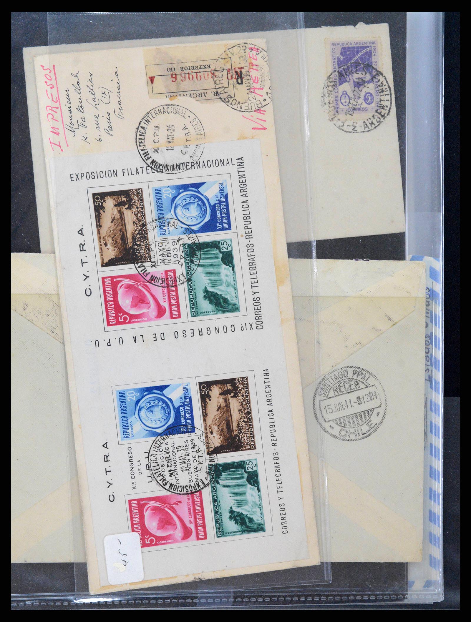 37745 0084 - Stamp collection 37745 Argentina covers 1851-1986.