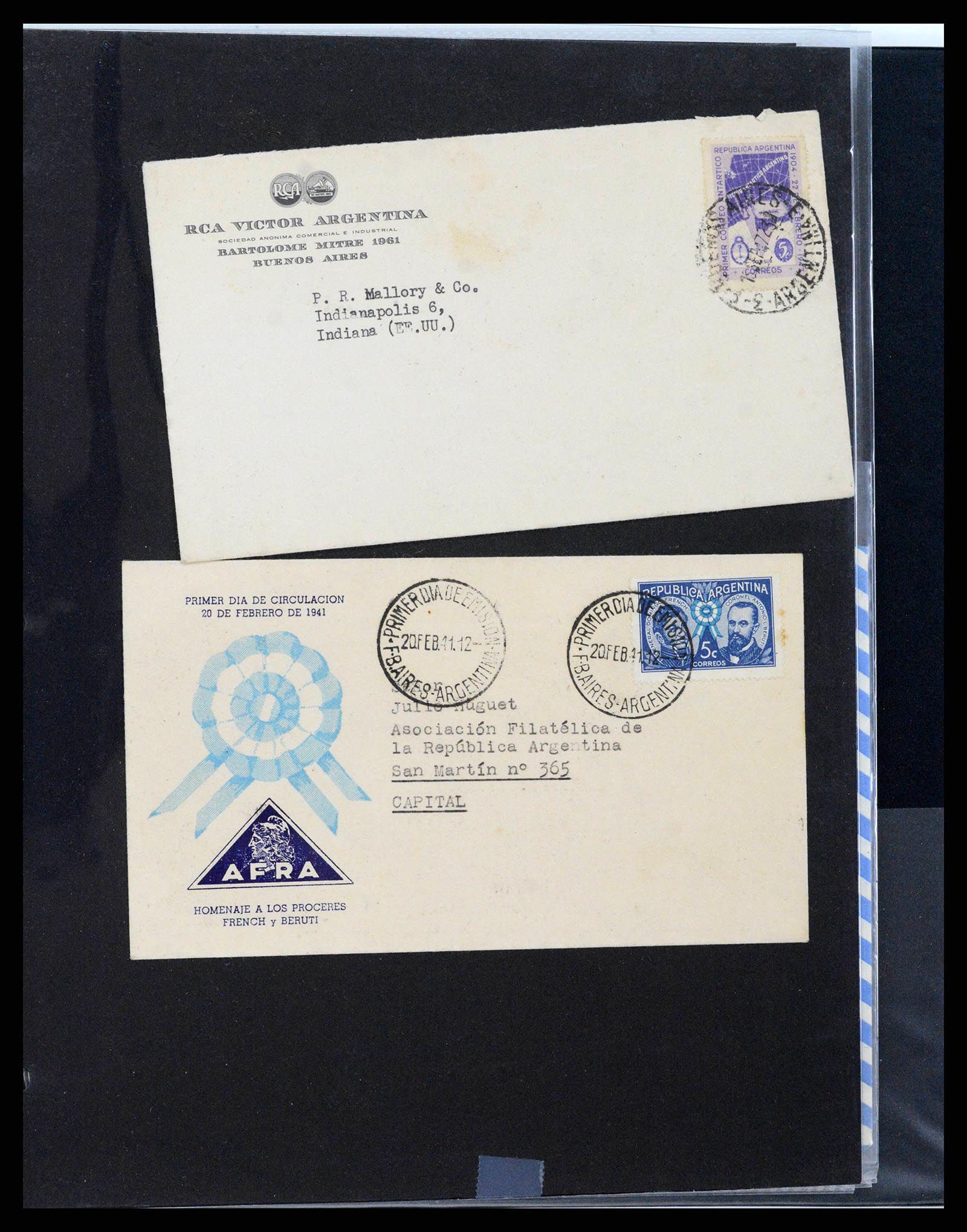 37745 0086 - Stamp collection 37745 Argentina covers 1851-1986.