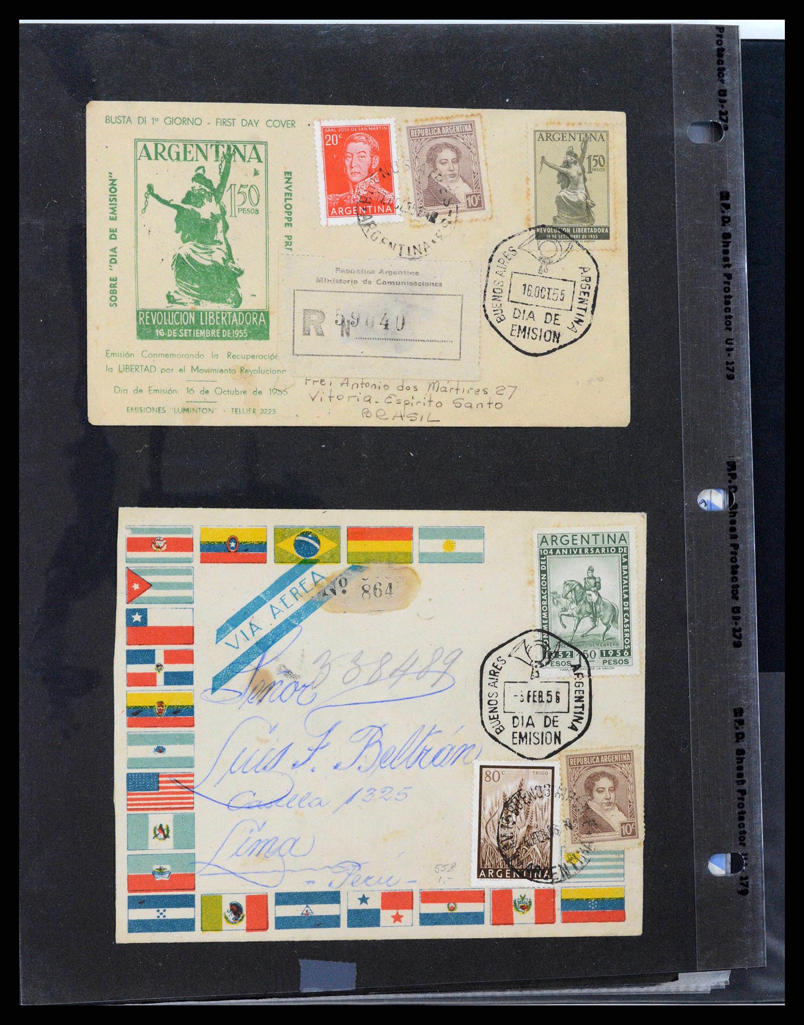 37745 0087 - Stamp collection 37745 Argentina covers 1851-1986.