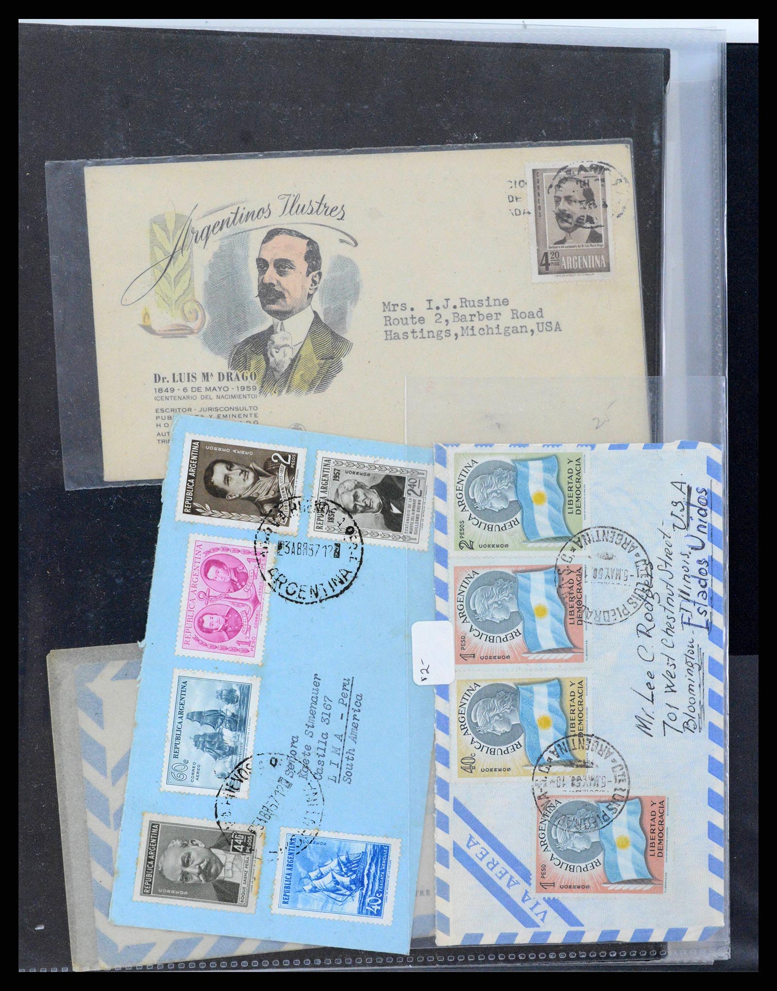 37745 0090 - Stamp collection 37745 Argentina covers 1851-1986.