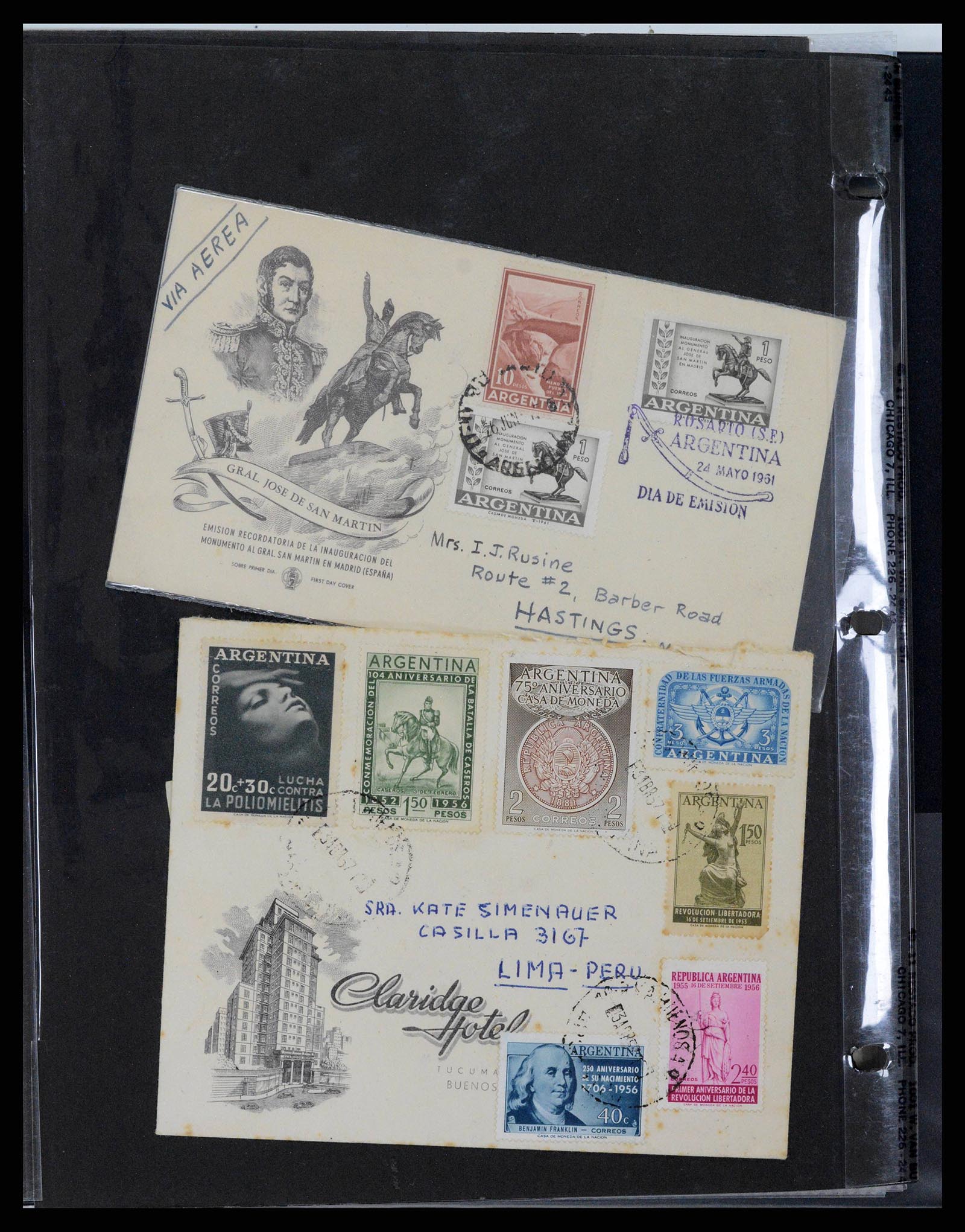 37745 0093 - Stamp collection 37745 Argentina covers 1851-1986.