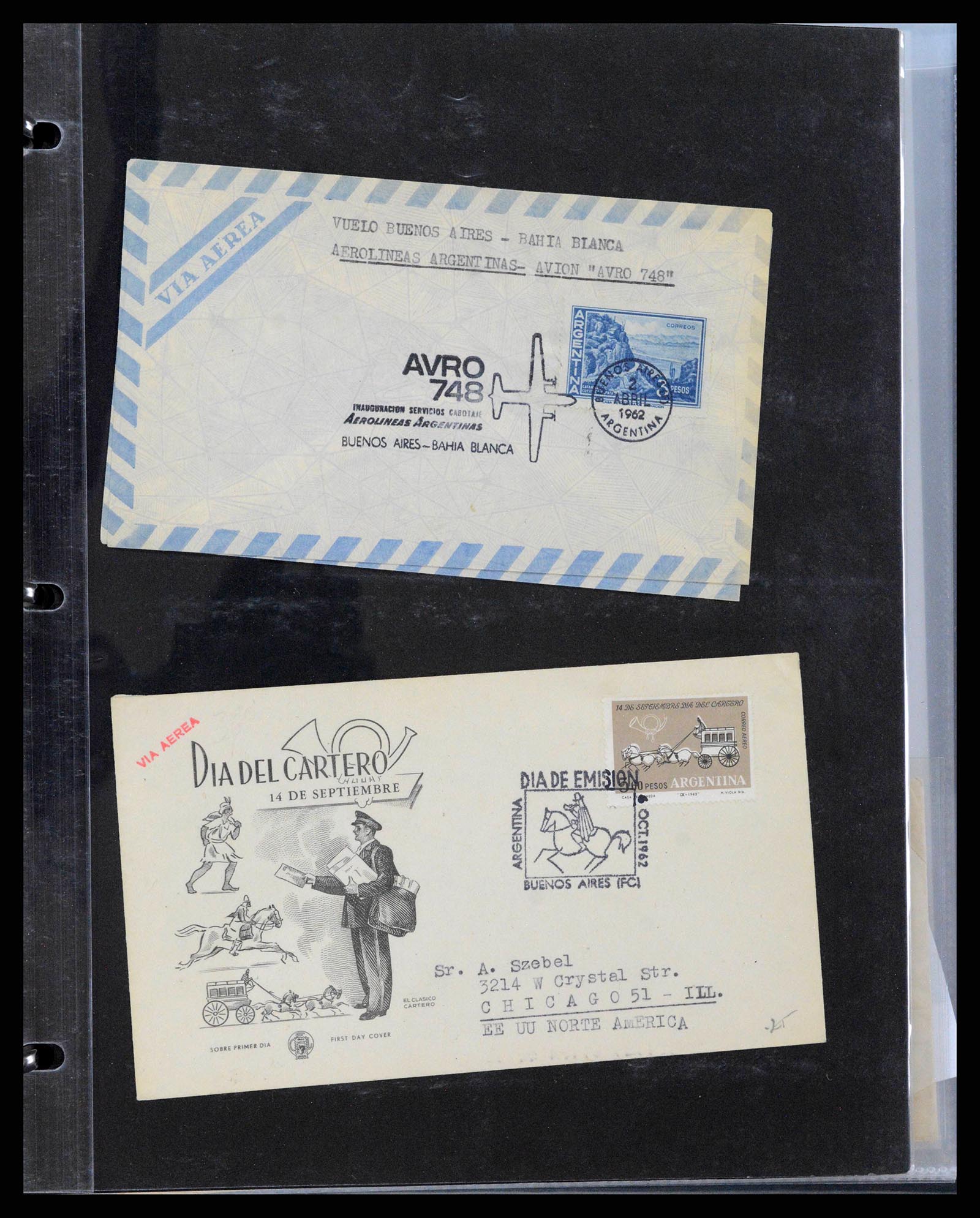 37745 0094 - Stamp collection 37745 Argentina covers 1851-1986.