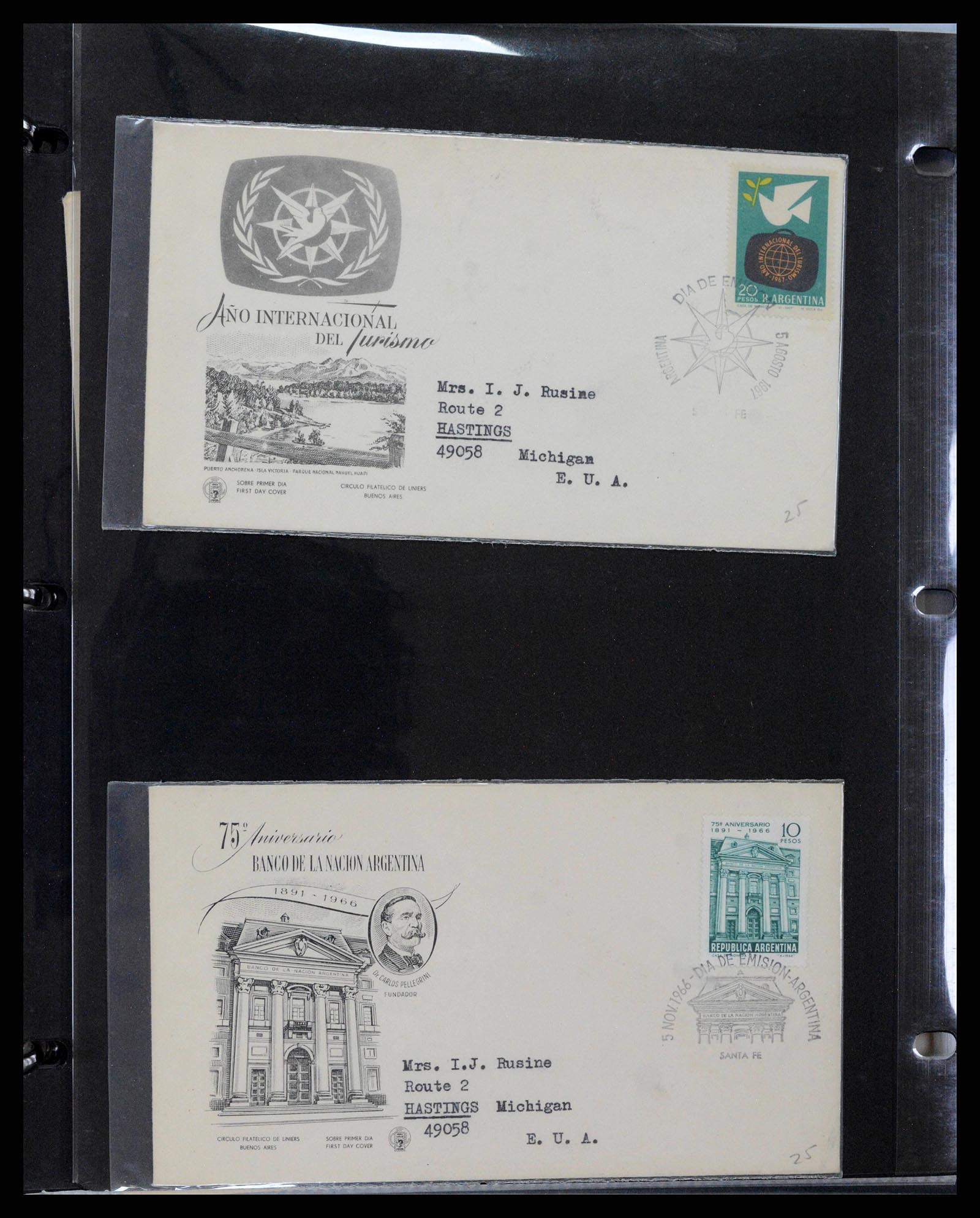 37745 0097 - Stamp collection 37745 Argentina covers 1851-1986.