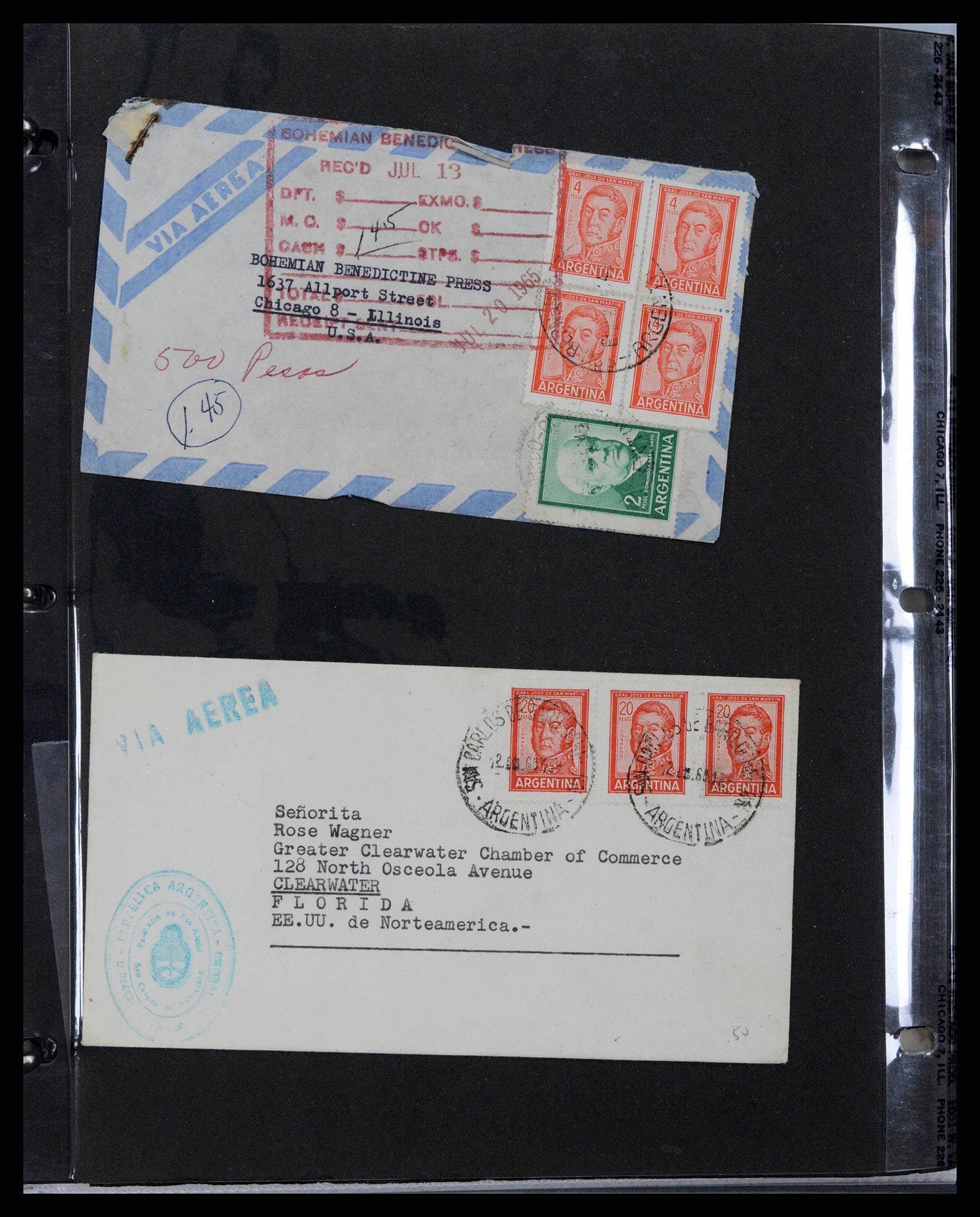 37745 0099 - Stamp collection 37745 Argentina covers 1851-1986.