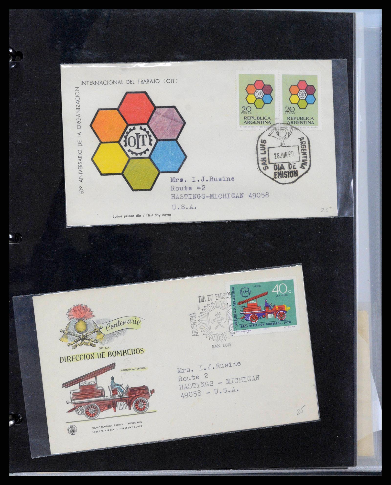 37745 0100 - Stamp collection 37745 Argentina covers 1851-1986.