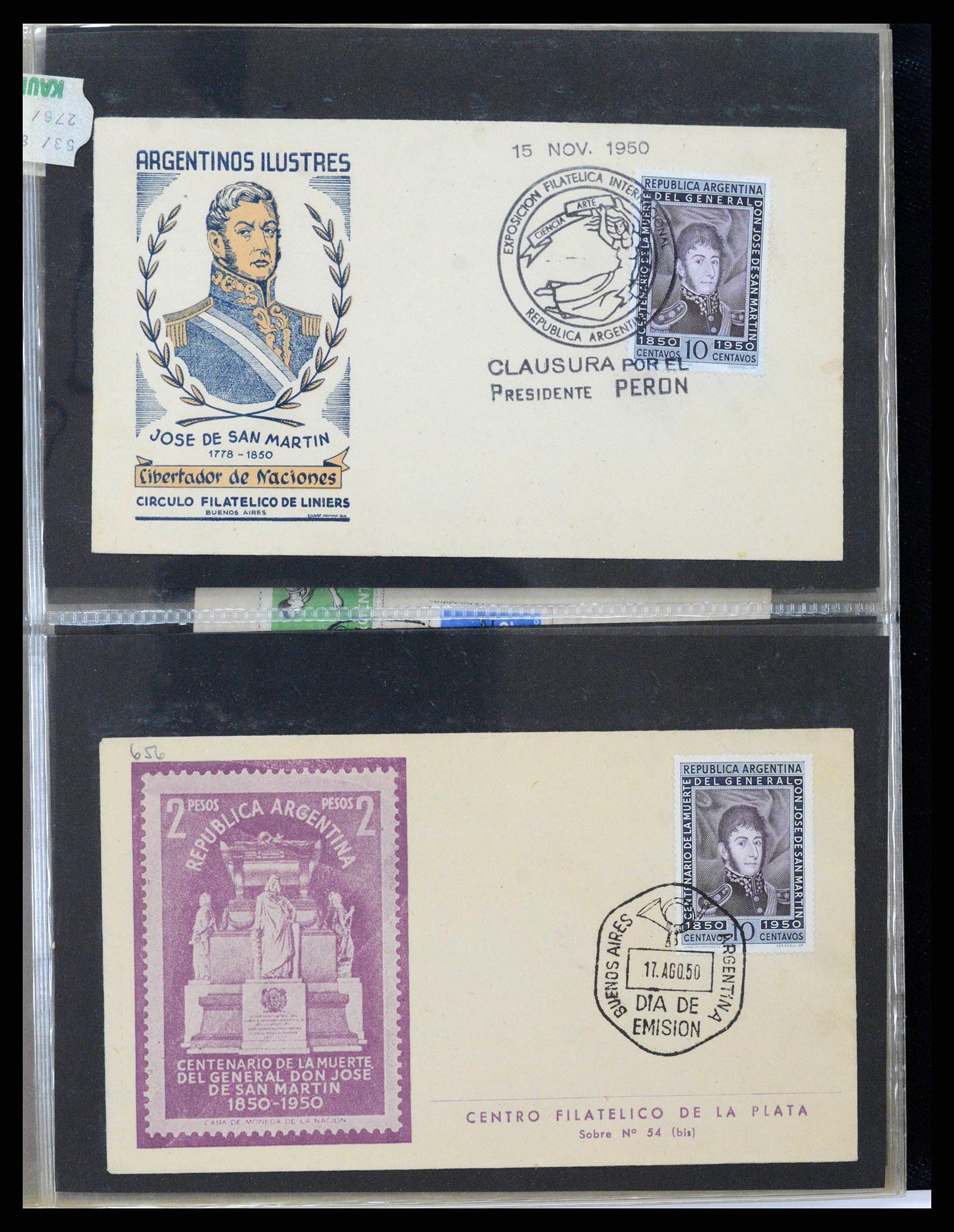 37745 0186 - Stamp collection 37745 Argentina covers 1851-1986.