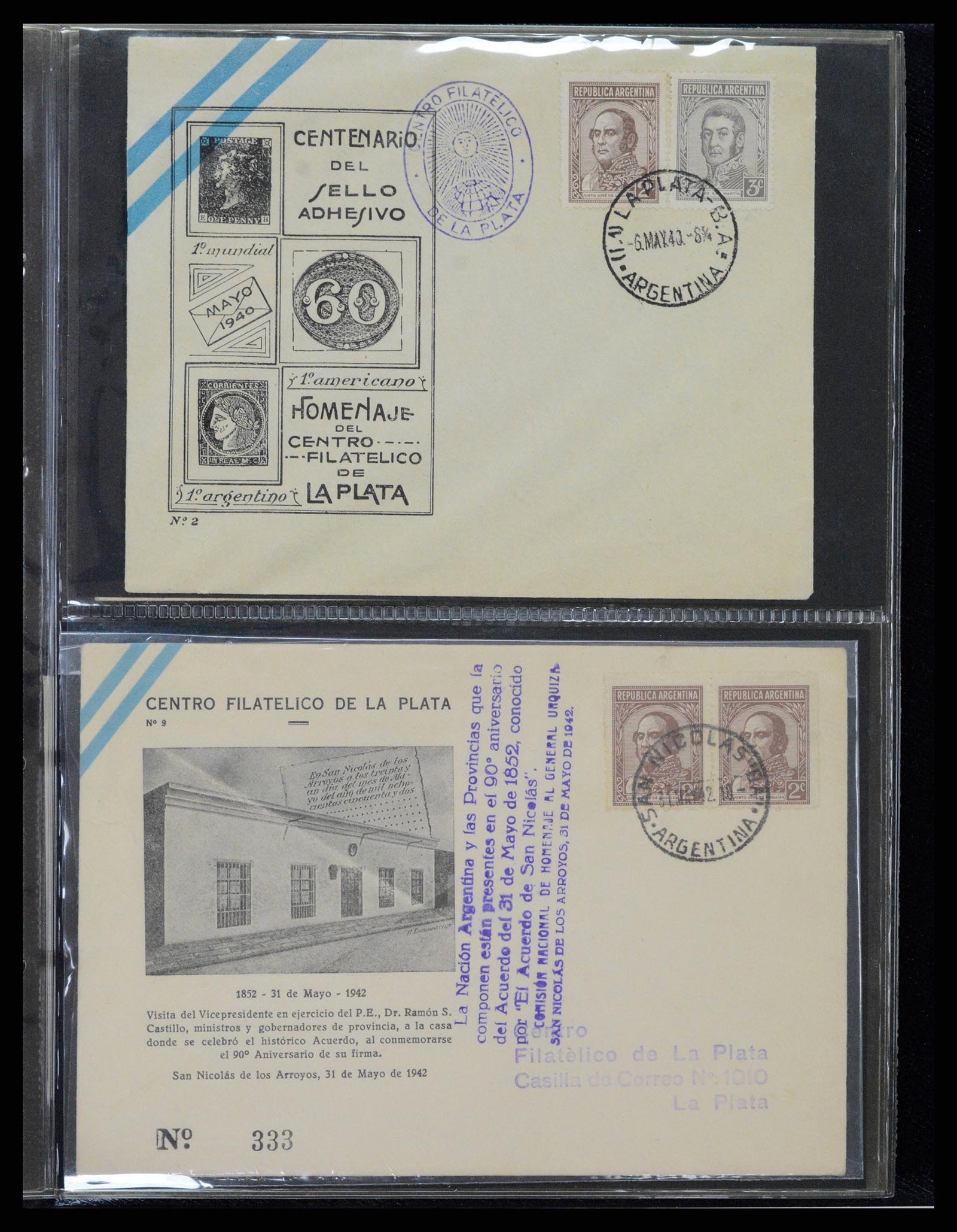 37745 0208 - Stamp collection 37745 Argentina covers 1851-1986.