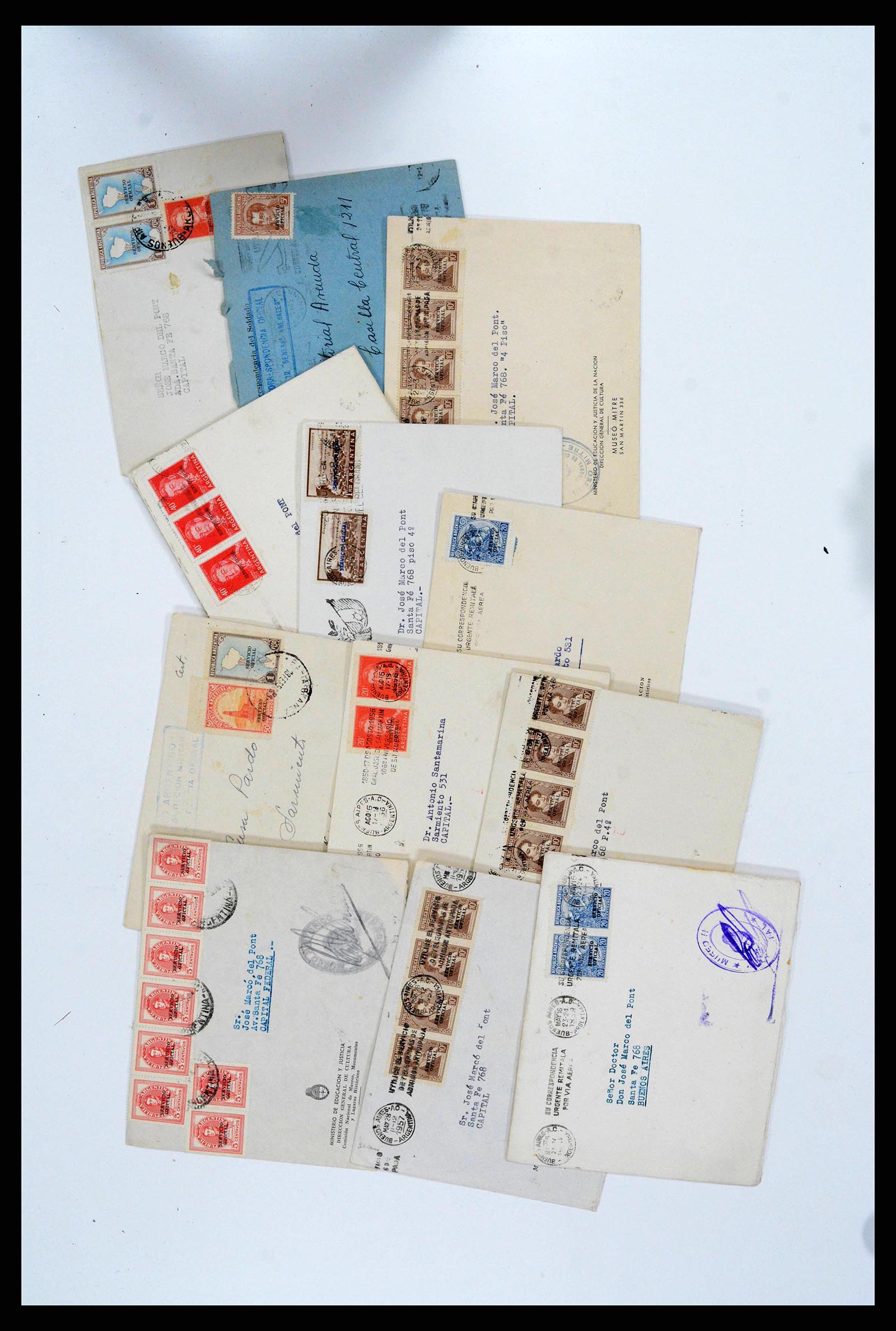 37745 0221 - Postzegelverzameling 37745 Argentinië brieven 1851-1986.