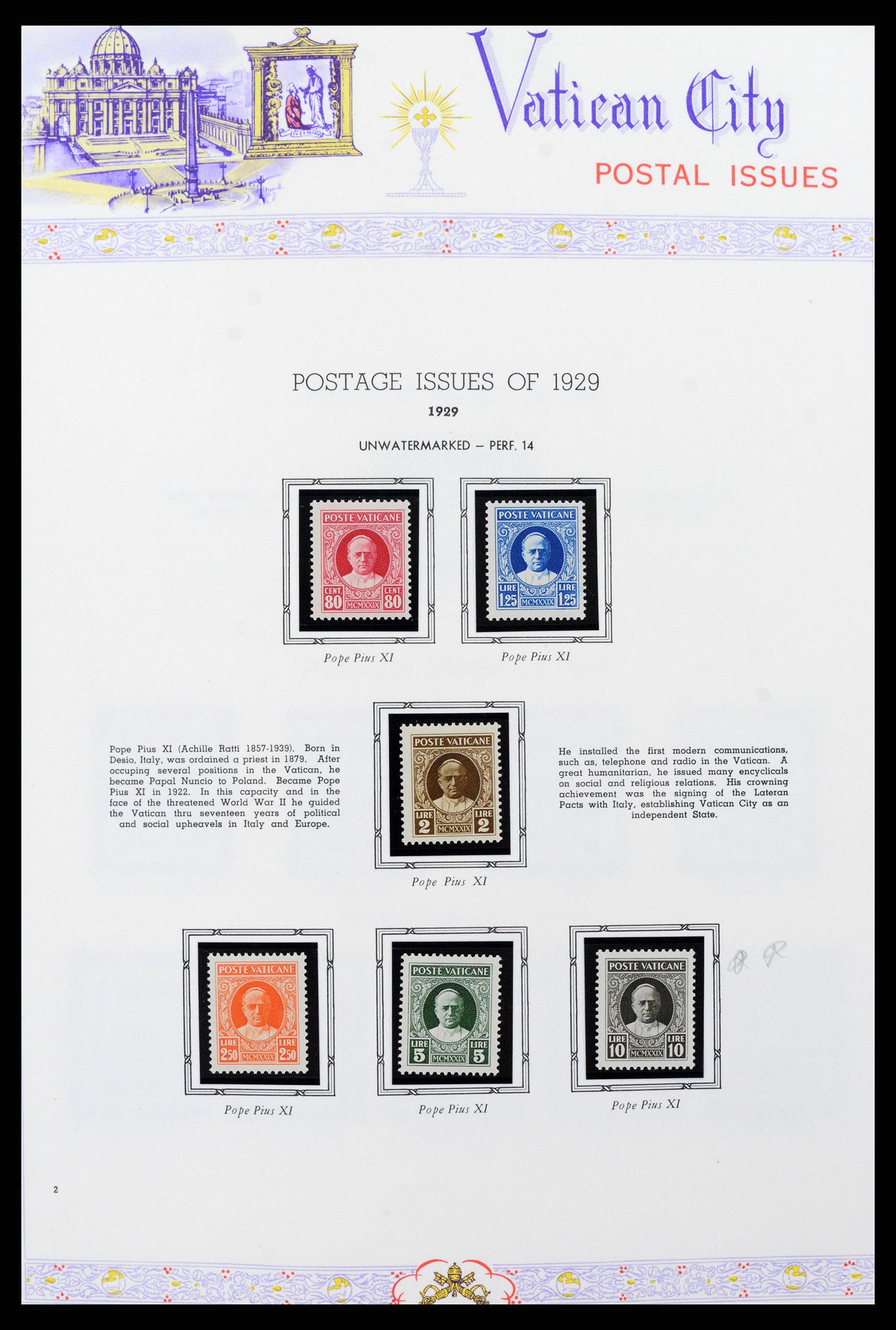 37748 002 - Postzegelverzameling 37748 Vaticaan complete collectie 1929-1999.