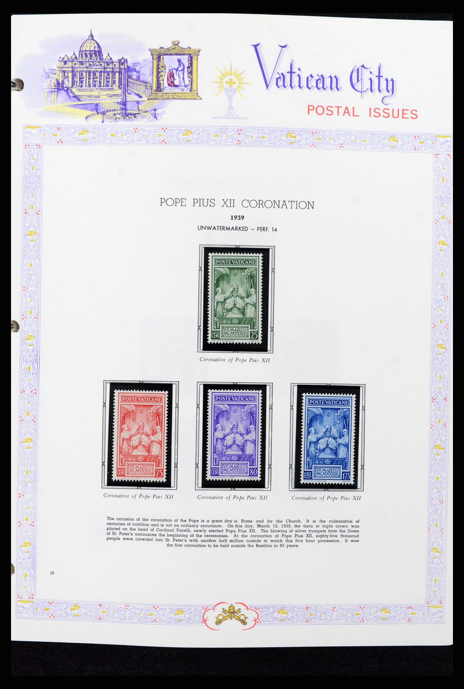 37748 010 - Postzegelverzameling 37748 Vaticaan complete collectie 1929-1999.