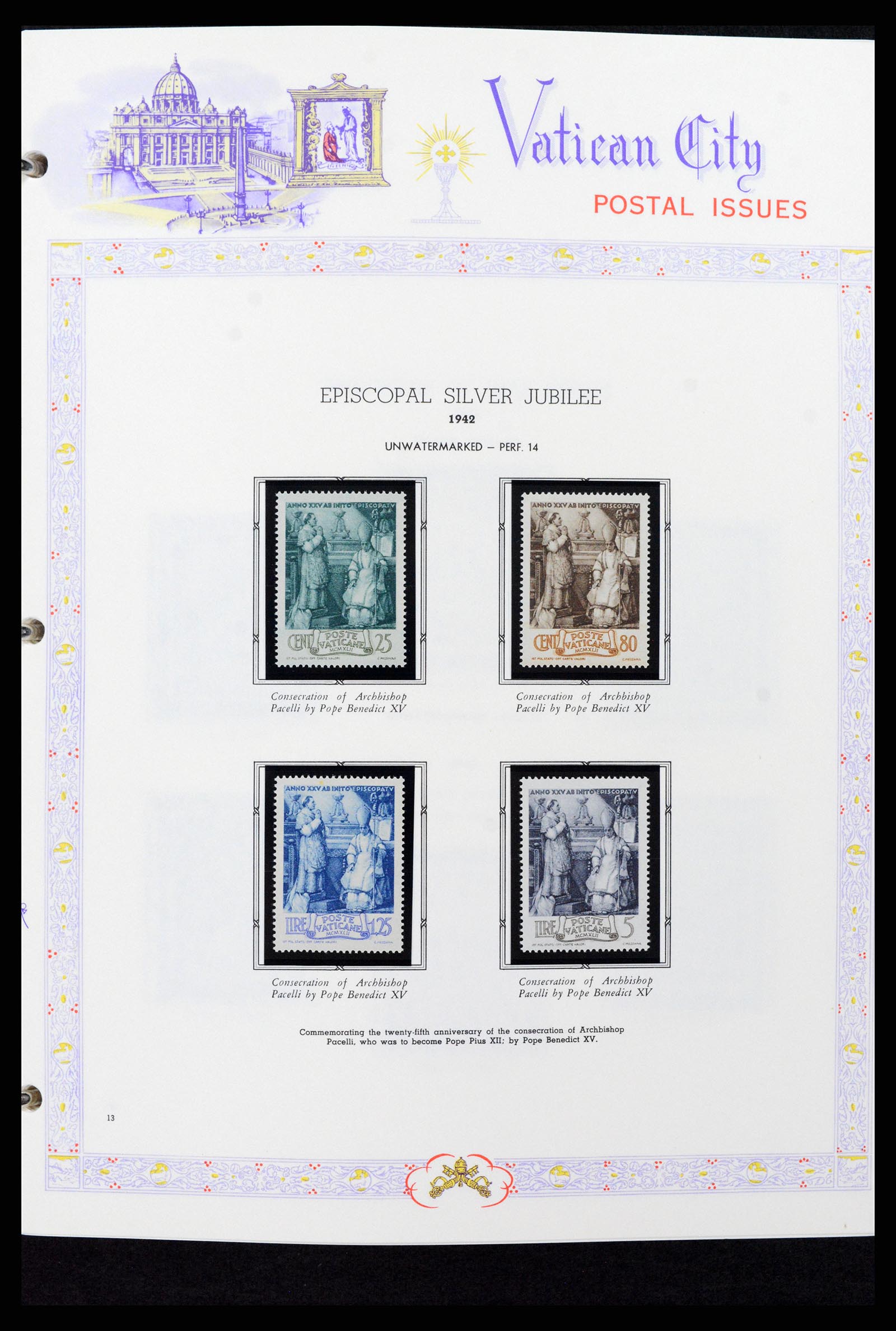 37748 013 - Postzegelverzameling 37748 Vaticaan complete collectie 1929-1999.