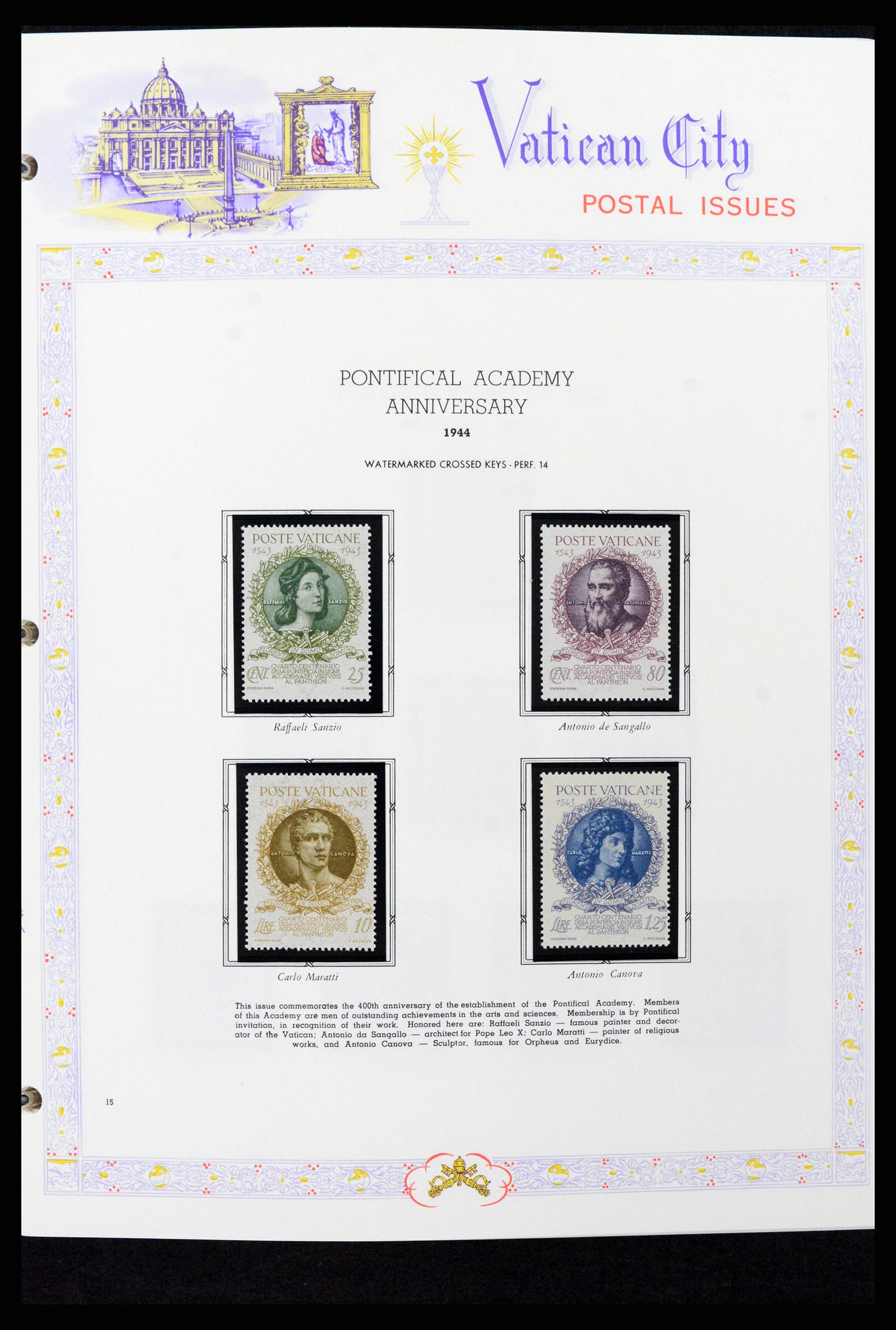 37748 015 - Postzegelverzameling 37748 Vaticaan complete collectie 1929-1999.