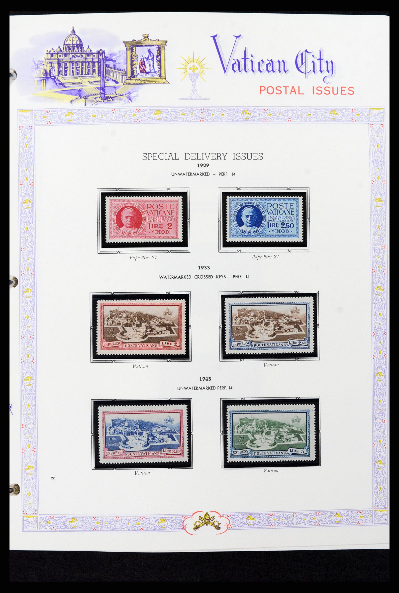 37748 022 - Postzegelverzameling 37748 Vaticaan complete collectie 1929-1999.