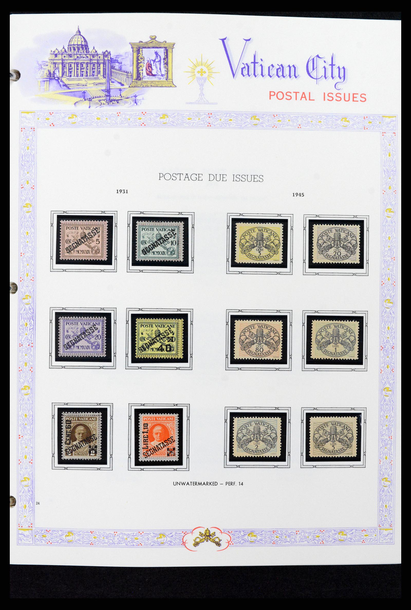 37748 024 - Postzegelverzameling 37748 Vaticaan complete collectie 1929-1999.