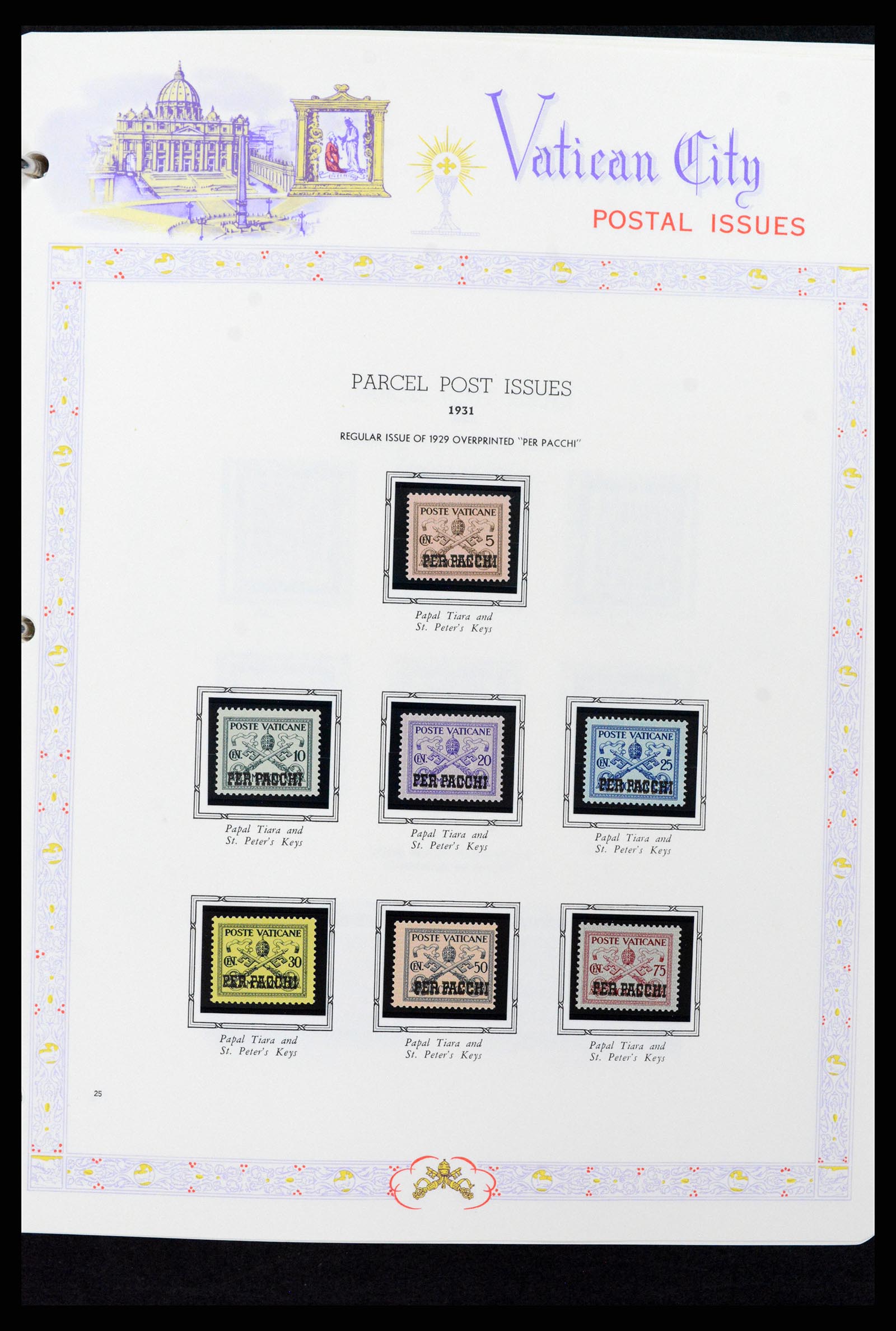 37748 025 - Postzegelverzameling 37748 Vaticaan complete collectie 1929-1999.