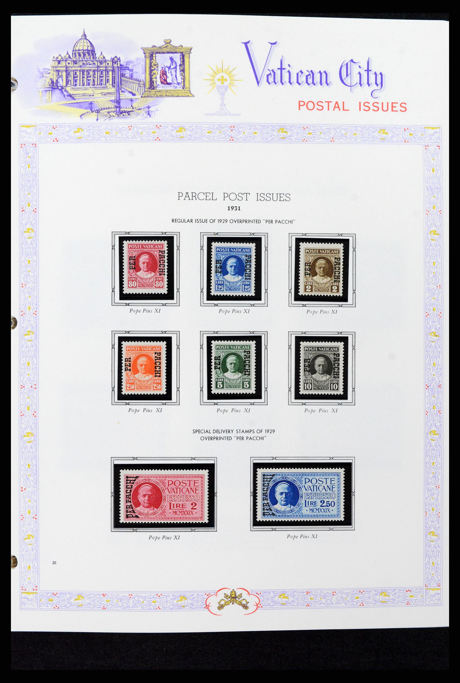 37748 026 - Postzegelverzameling 37748 Vaticaan complete collectie 1929-1999.