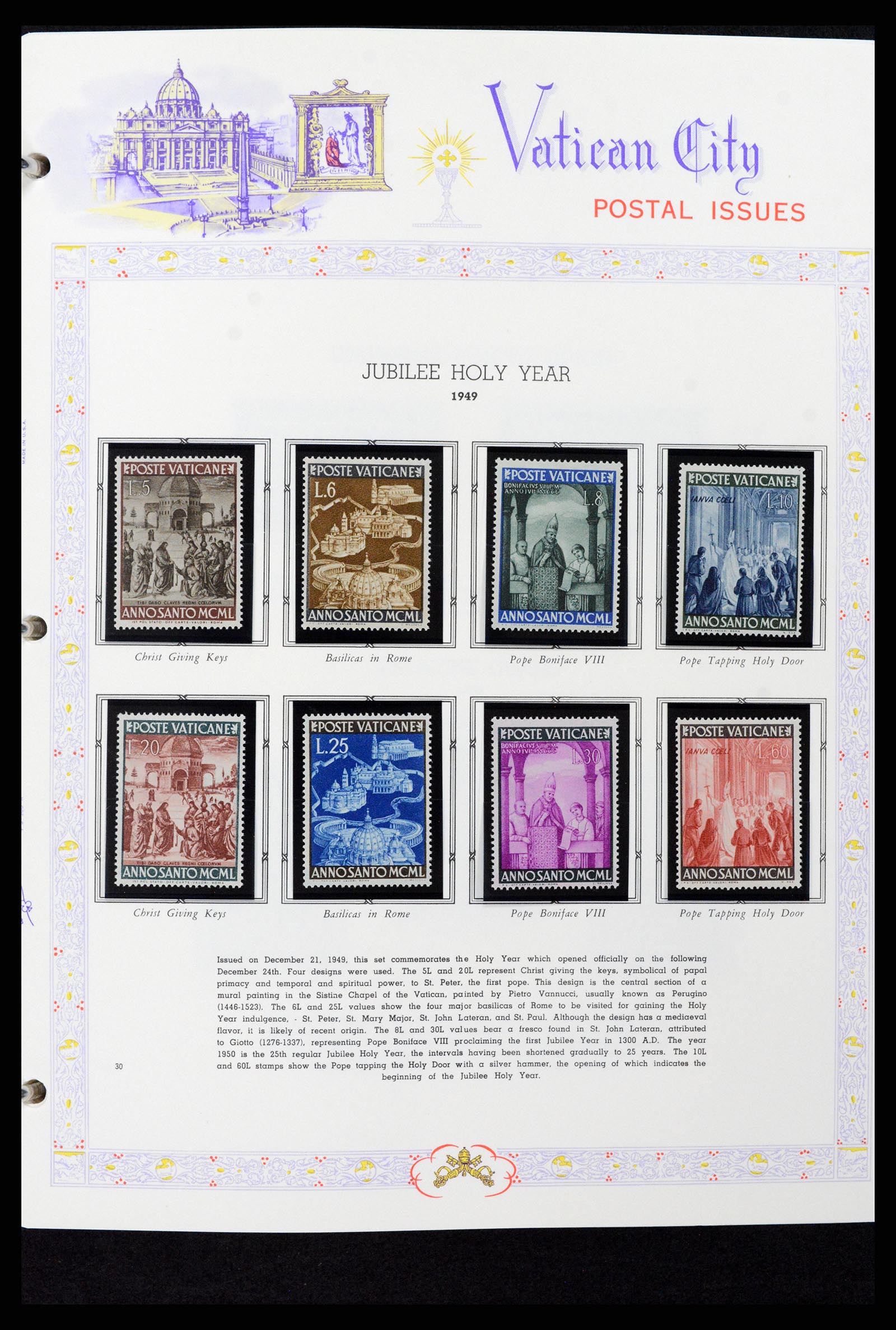37748 030 - Postzegelverzameling 37748 Vaticaan complete collectie 1929-1999.