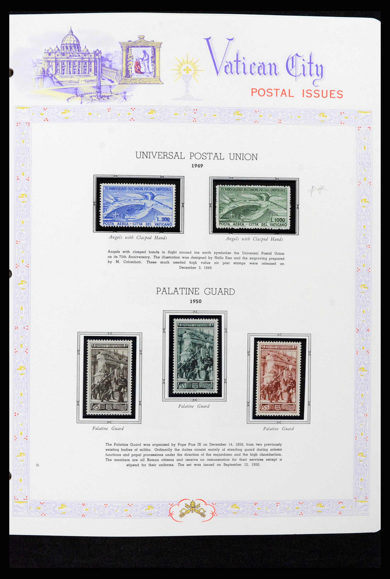 37748 031 - Postzegelverzameling 37748 Vaticaan complete collectie 1929-1999.