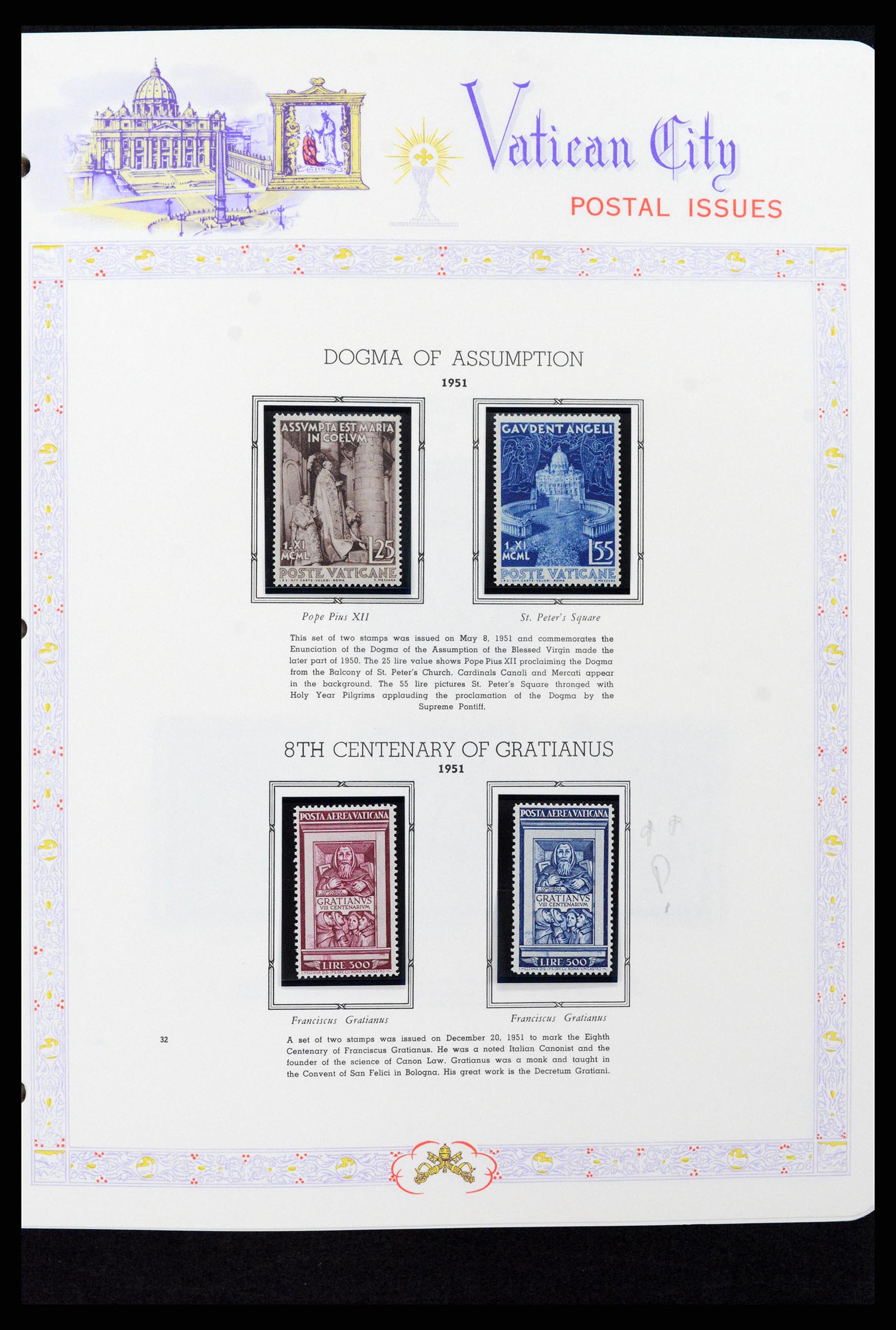 37748 032 - Postzegelverzameling 37748 Vaticaan complete collectie 1929-1999.