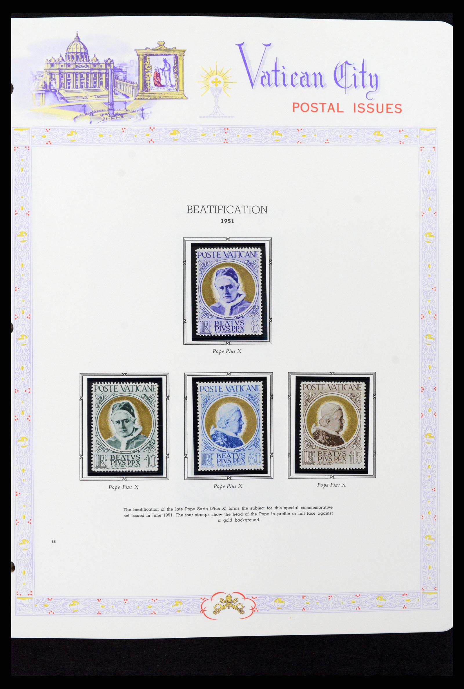 37748 033 - Postzegelverzameling 37748 Vaticaan complete collectie 1929-1999.