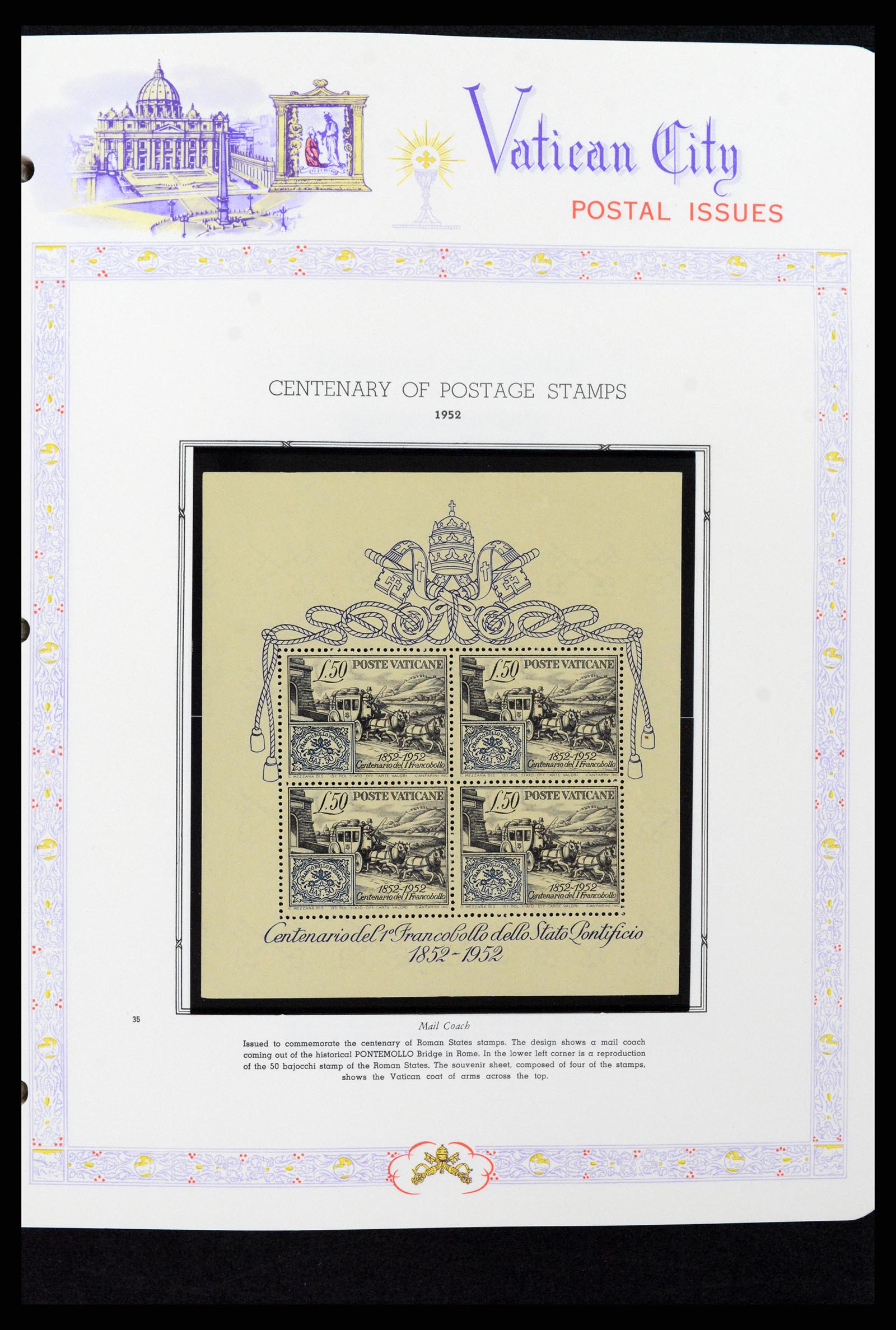 37748 035 - Postzegelverzameling 37748 Vaticaan complete collectie 1929-1999.