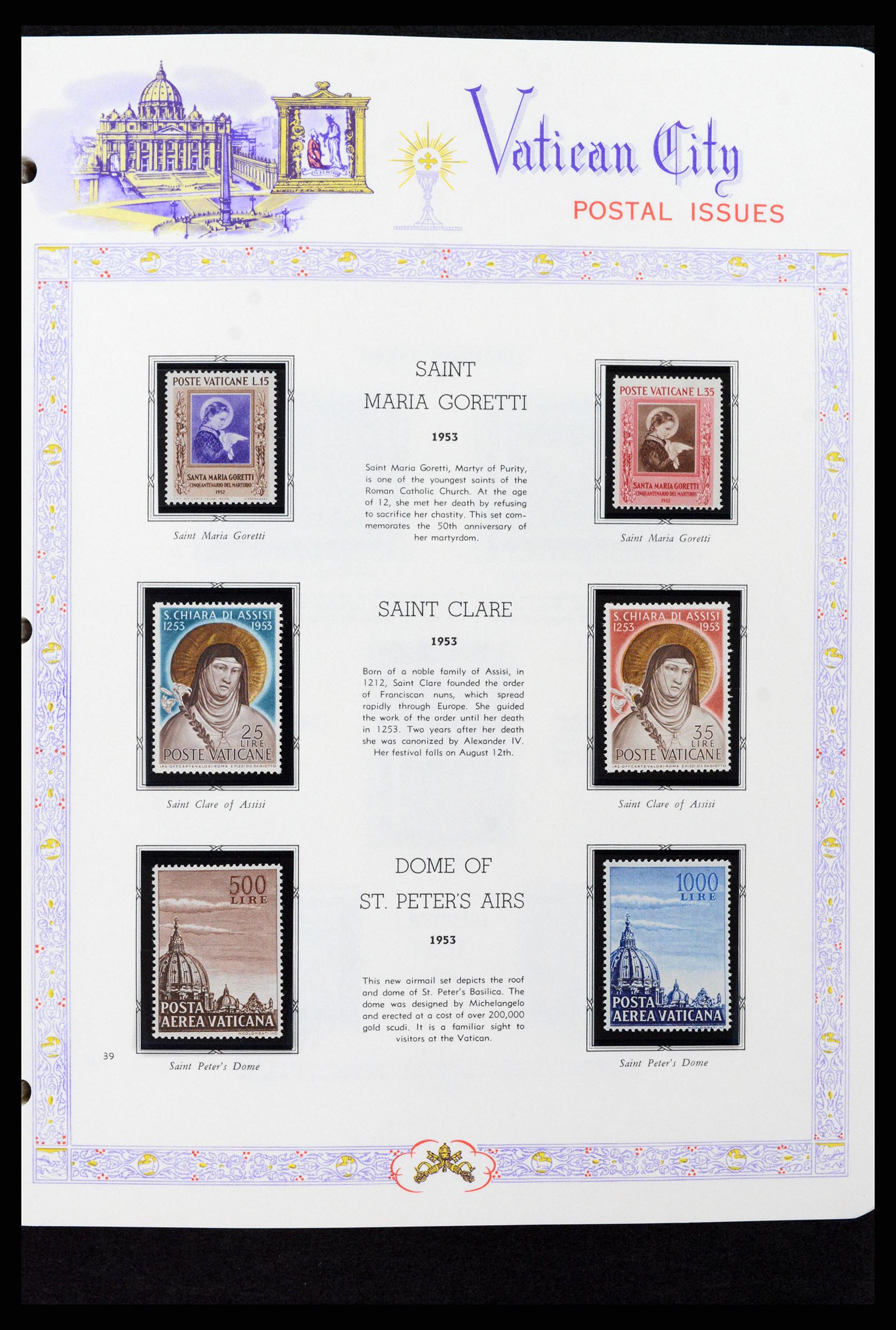 37748 039 - Postzegelverzameling 37748 Vaticaan complete collectie 1929-1999.