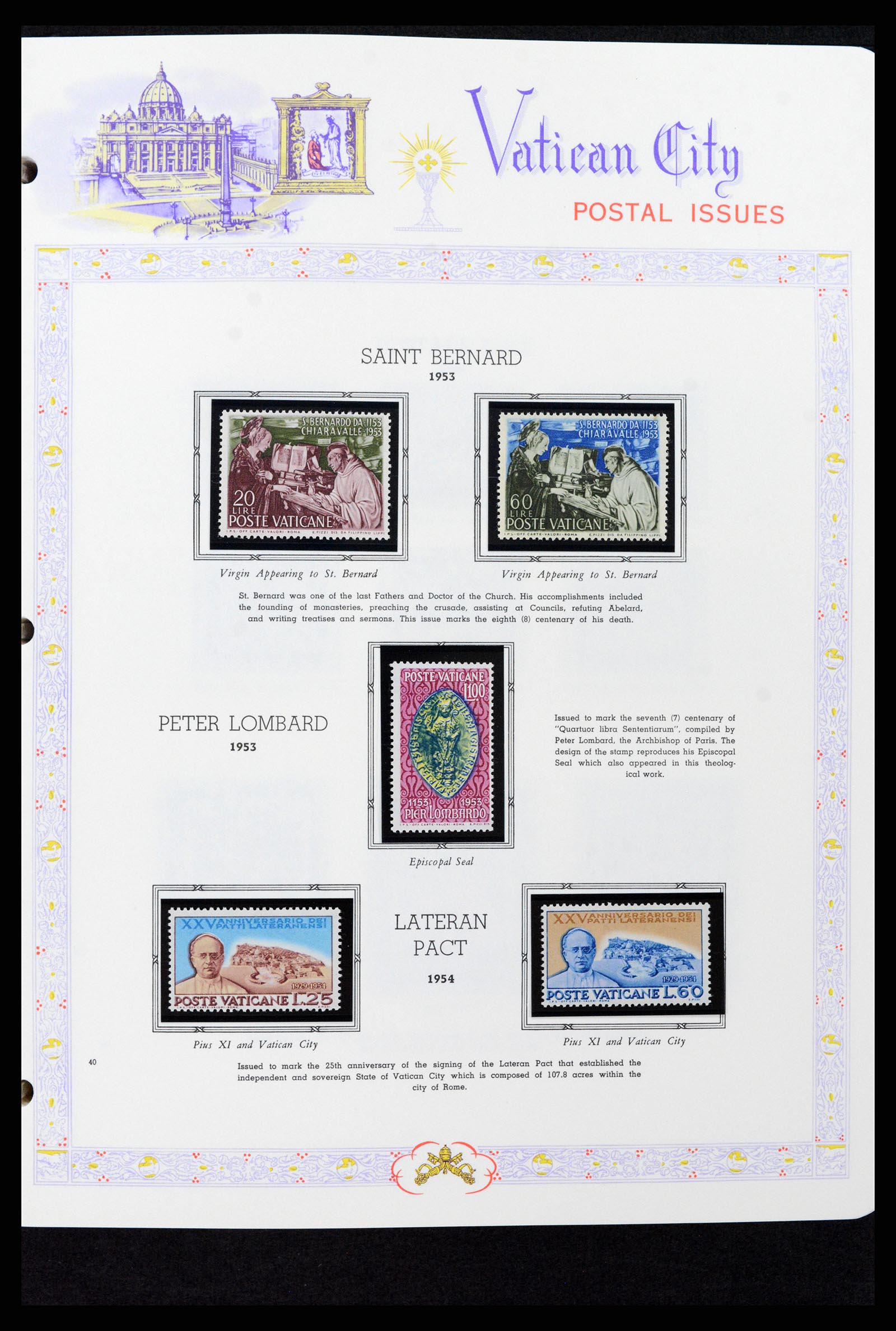 37748 040 - Postzegelverzameling 37748 Vaticaan complete collectie 1929-1999.