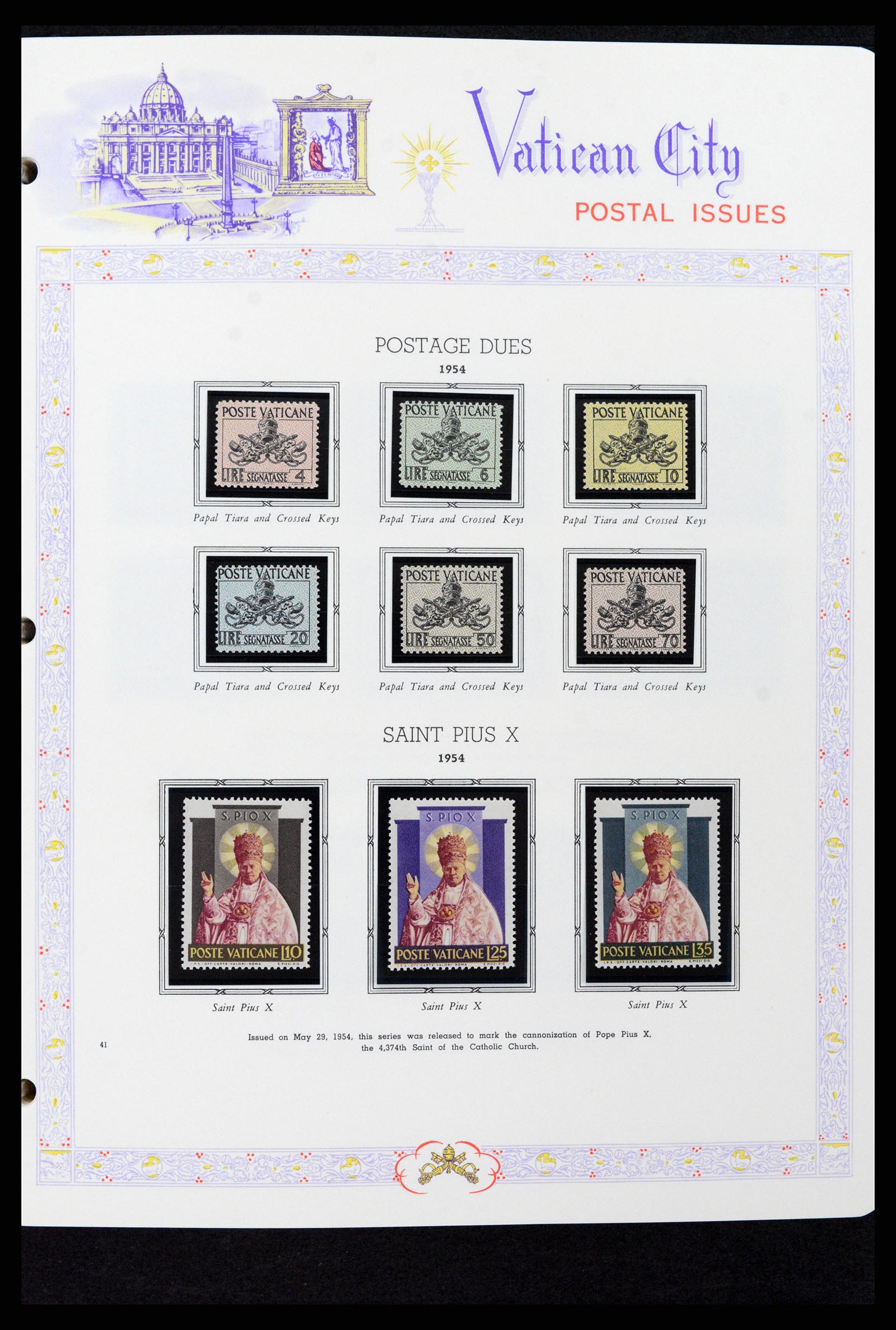 37748 041 - Postzegelverzameling 37748 Vaticaan complete collectie 1929-1999.