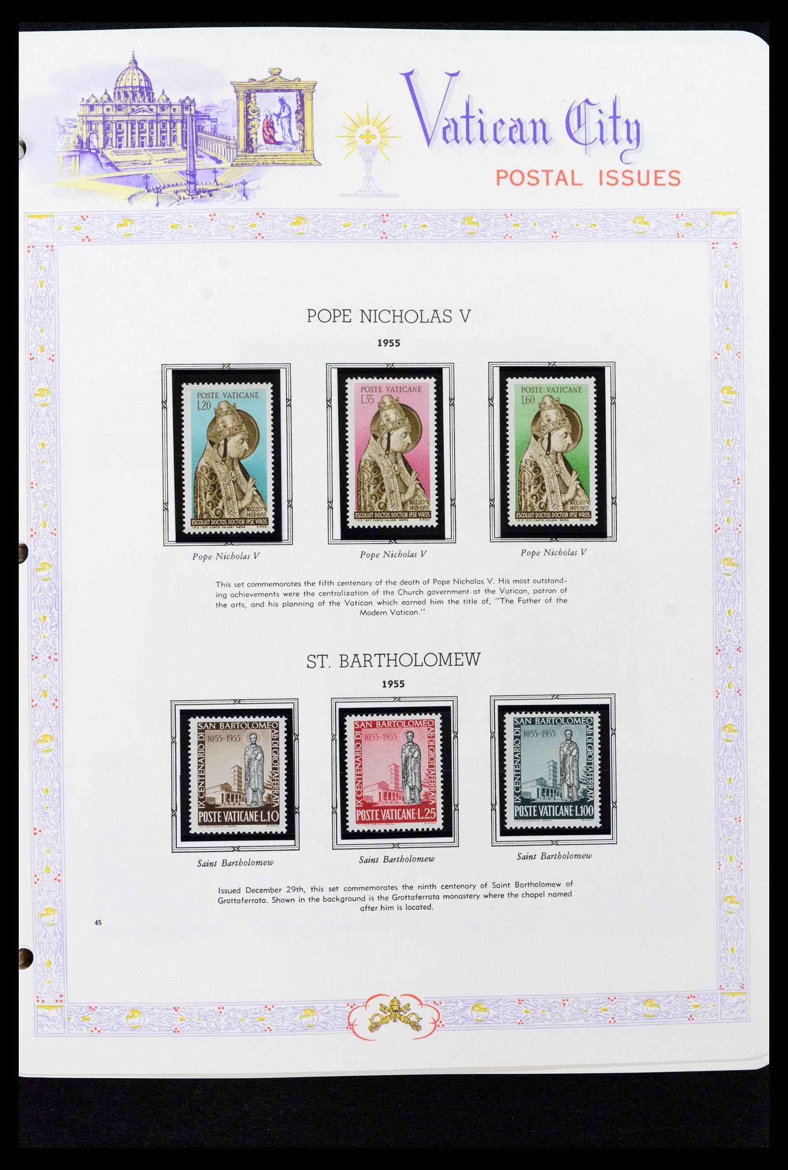 37748 045 - Postzegelverzameling 37748 Vaticaan complete collectie 1929-1999.