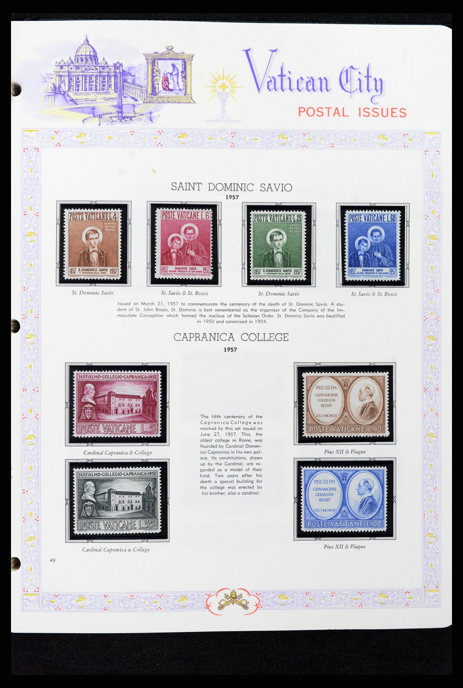 37748 049 - Postzegelverzameling 37748 Vaticaan complete collectie 1929-1999.