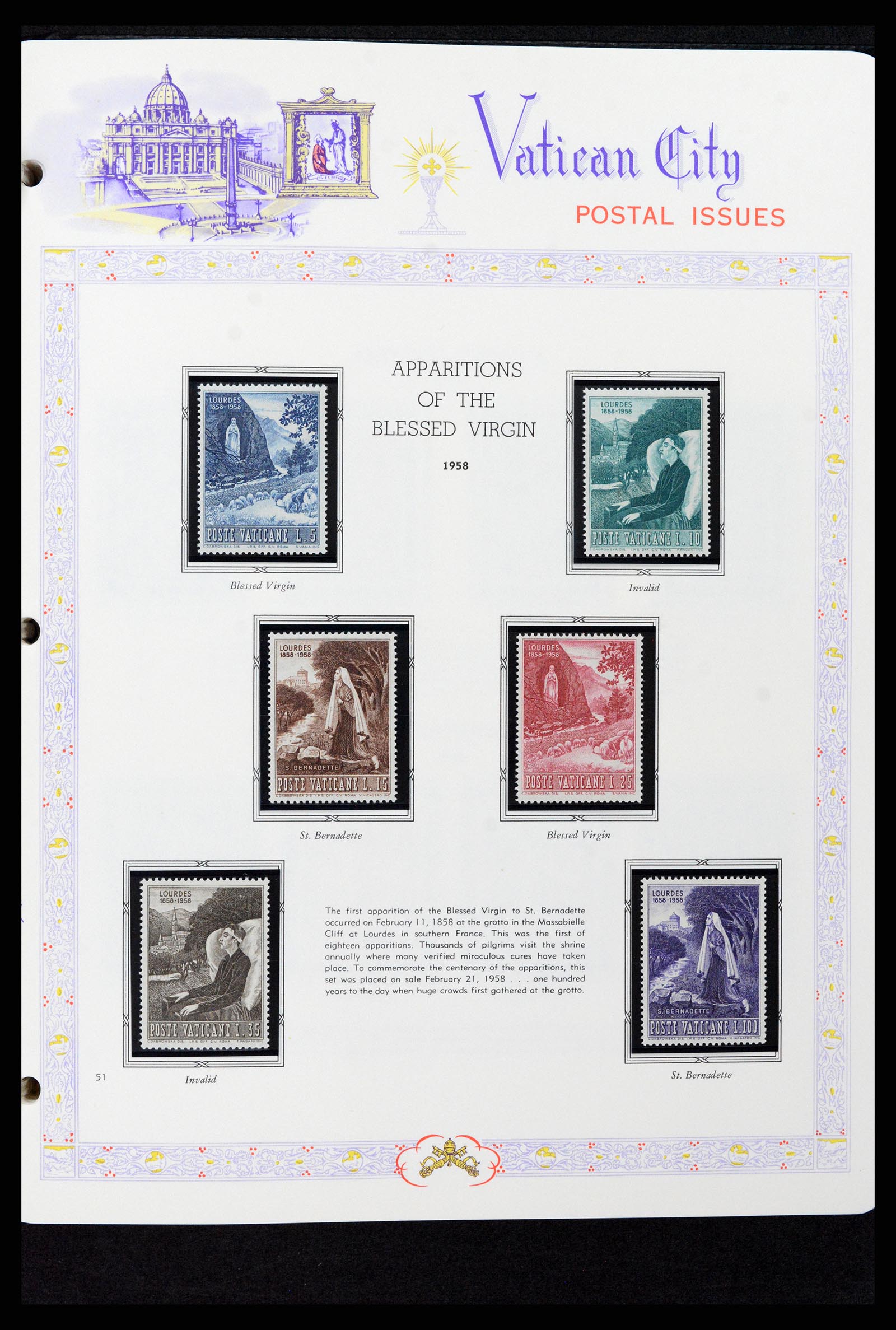 37748 051 - Postzegelverzameling 37748 Vaticaan complete collectie 1929-1999.