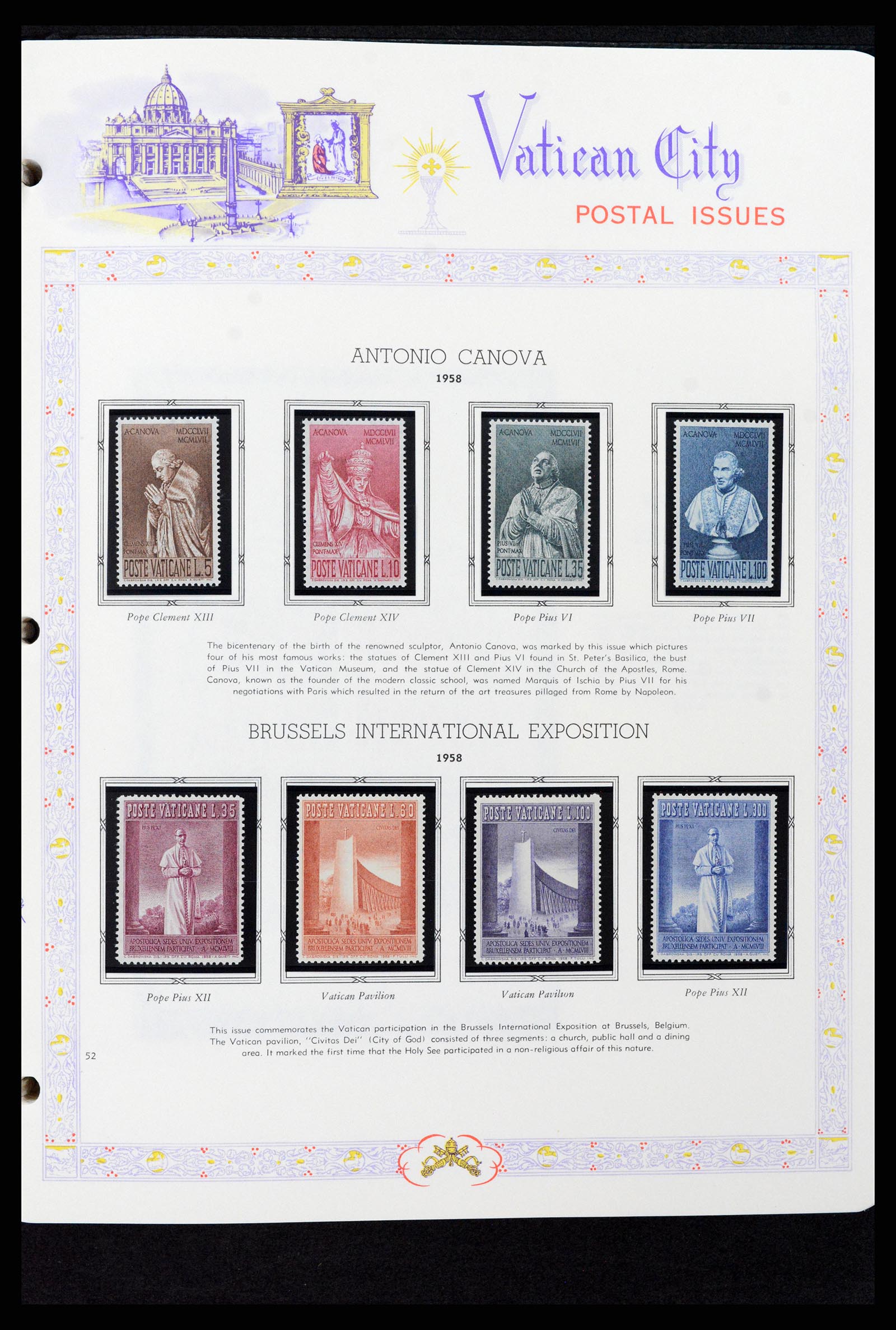 37748 052 - Postzegelverzameling 37748 Vaticaan complete collectie 1929-1999.