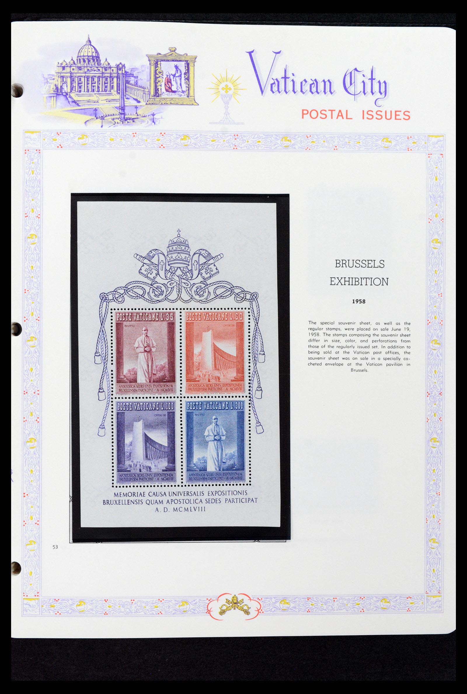 37748 053 - Postzegelverzameling 37748 Vaticaan complete collectie 1929-1999.